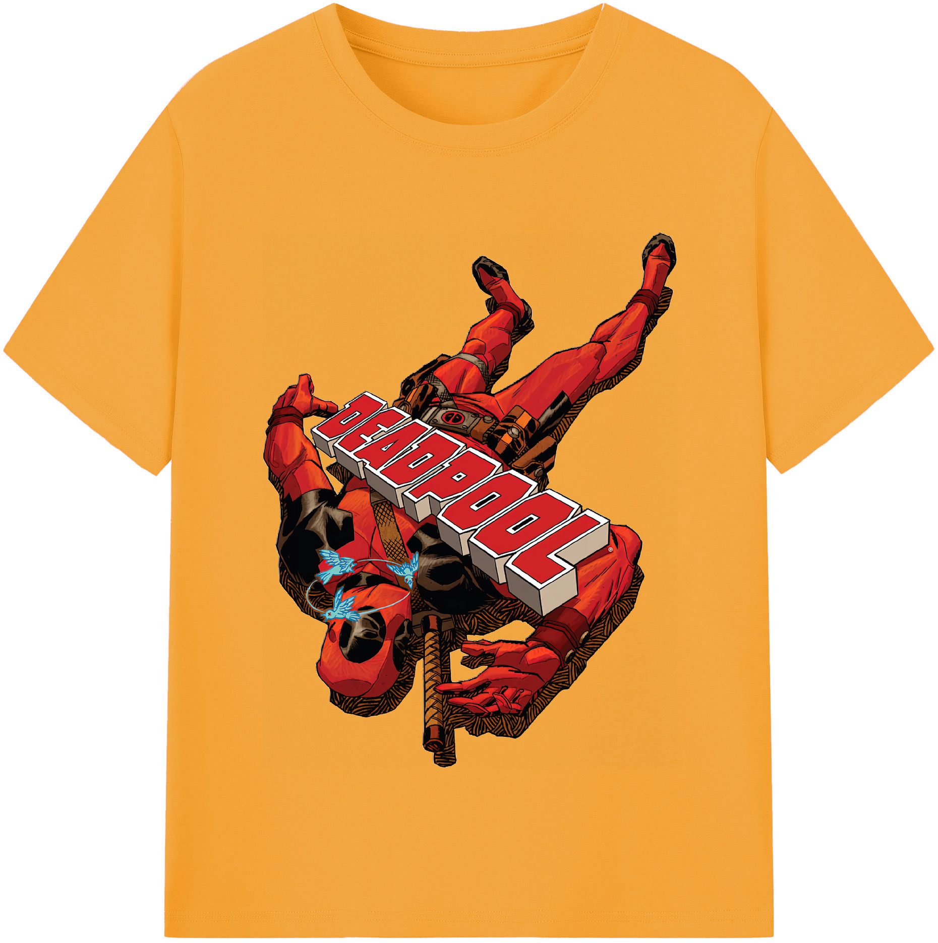 （画像用） Deadpool デッドプール 綿100％半袖Tシャツ（フロントプリント）