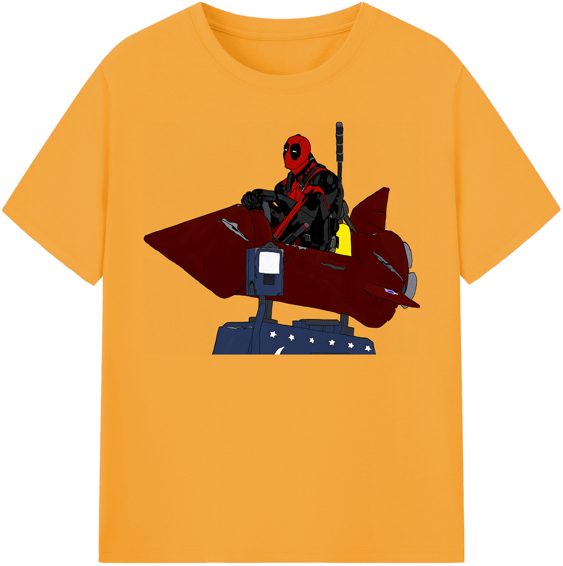 （画像用） Deadpool デッドプール 綿100％半袖Tシャツ（フロントプリント）