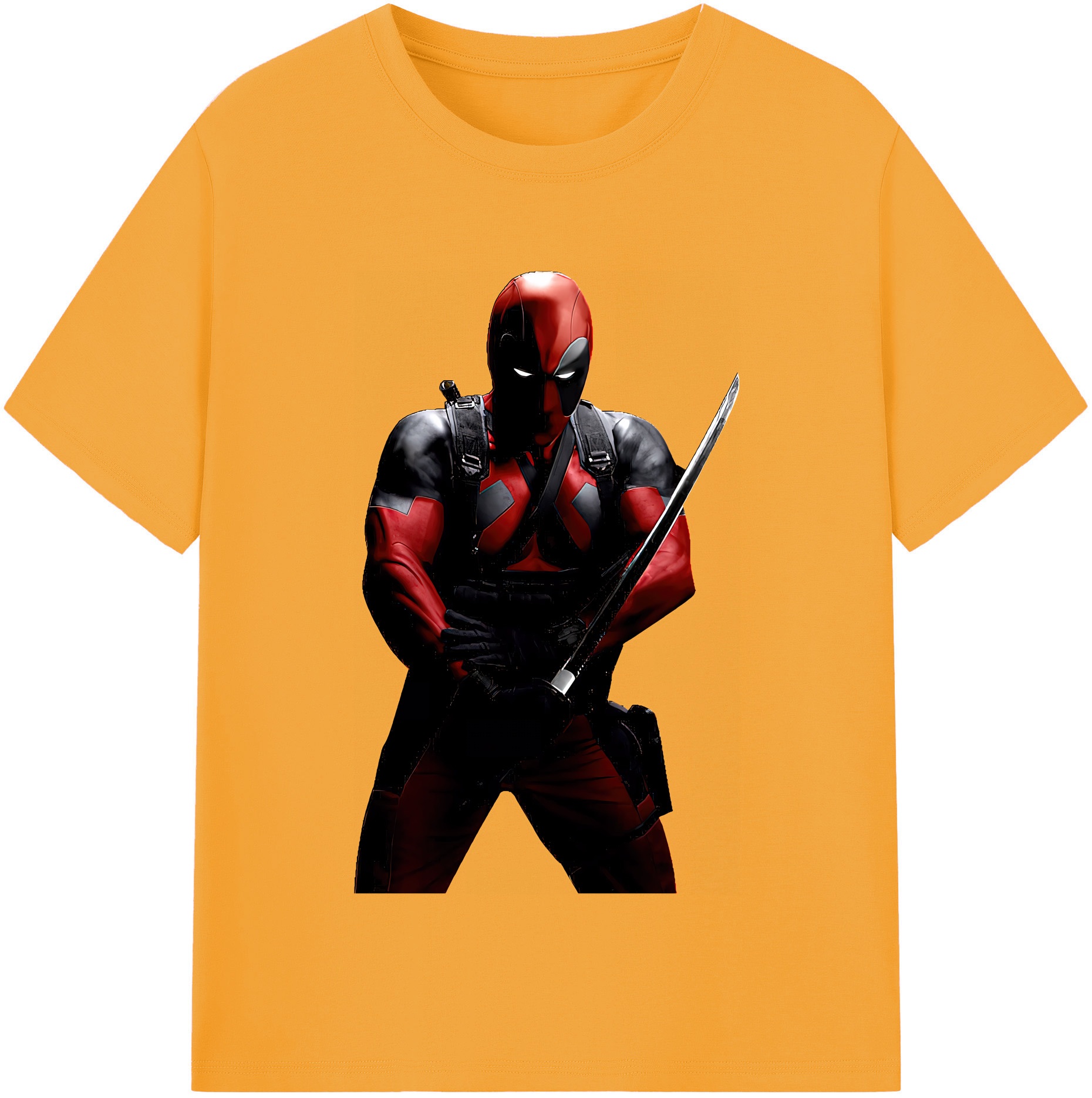 （画像用） Deadpool デッドプール 綿100％半袖Tシャツ（フロントプリント）