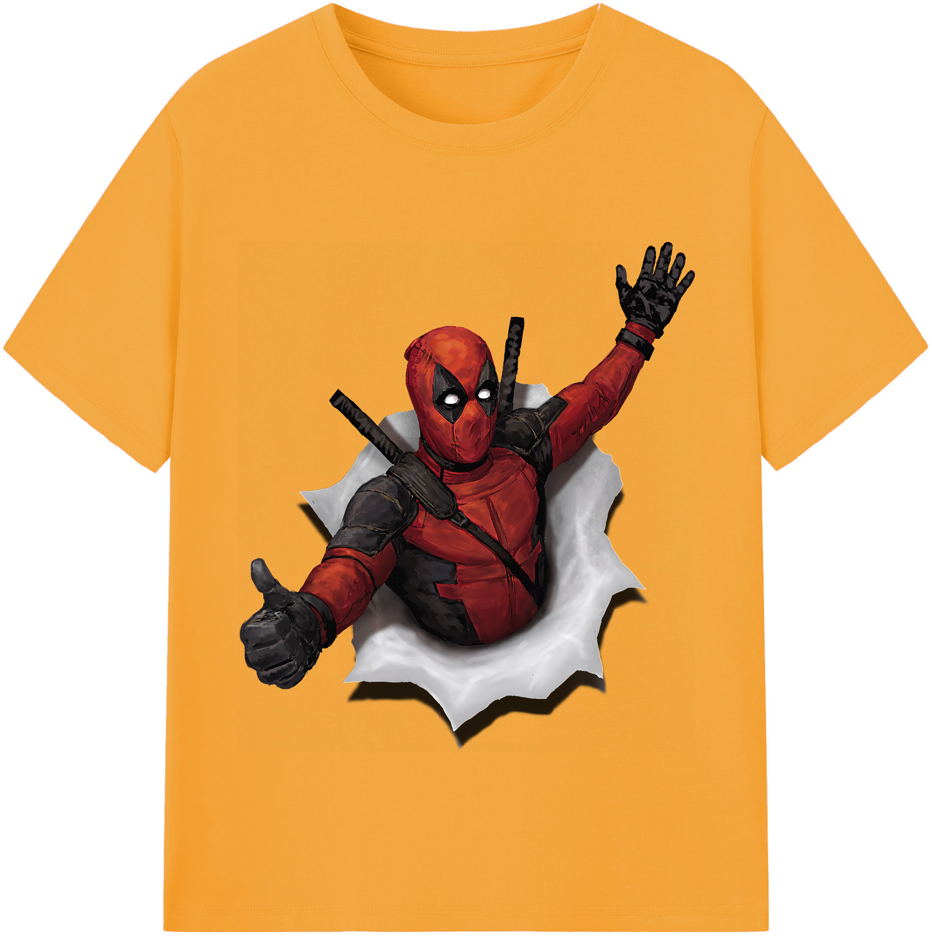 （画像用） Deadpool デッドプール 綿100％半袖Tシャツ（フロントプリント）