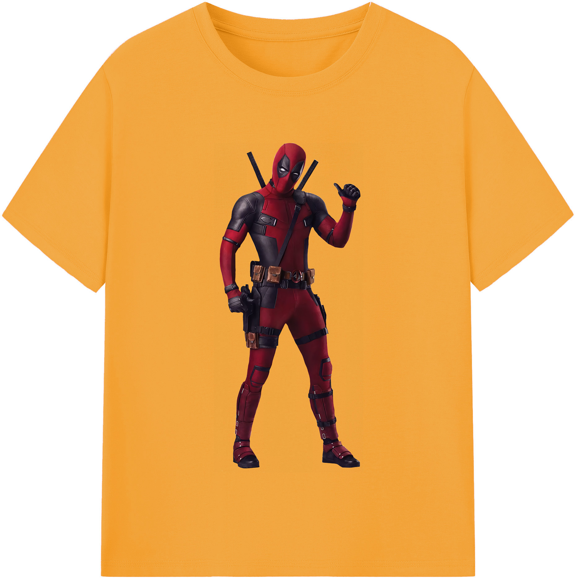（画像用） Deadpool デッドプール 綿100％半袖Tシャツ（フロントプリント）
