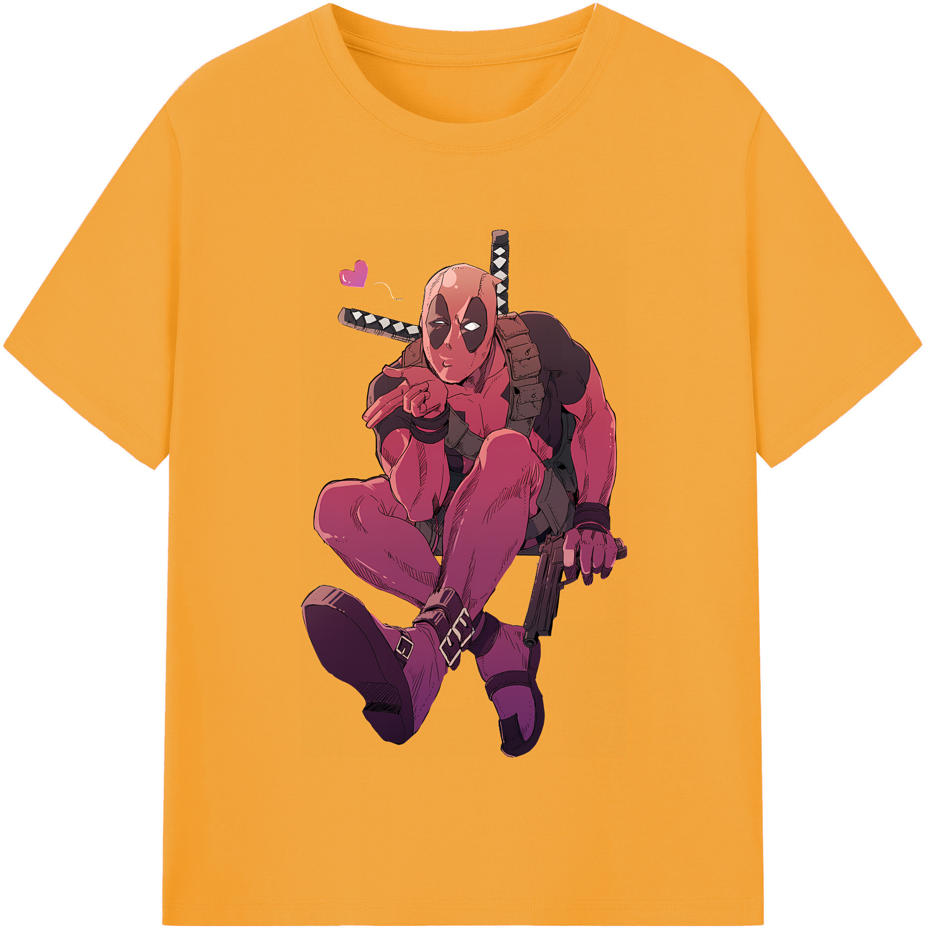 （画像用） Deadpool デッドプール 綿100％半袖Tシャツ（フロントプリント）
