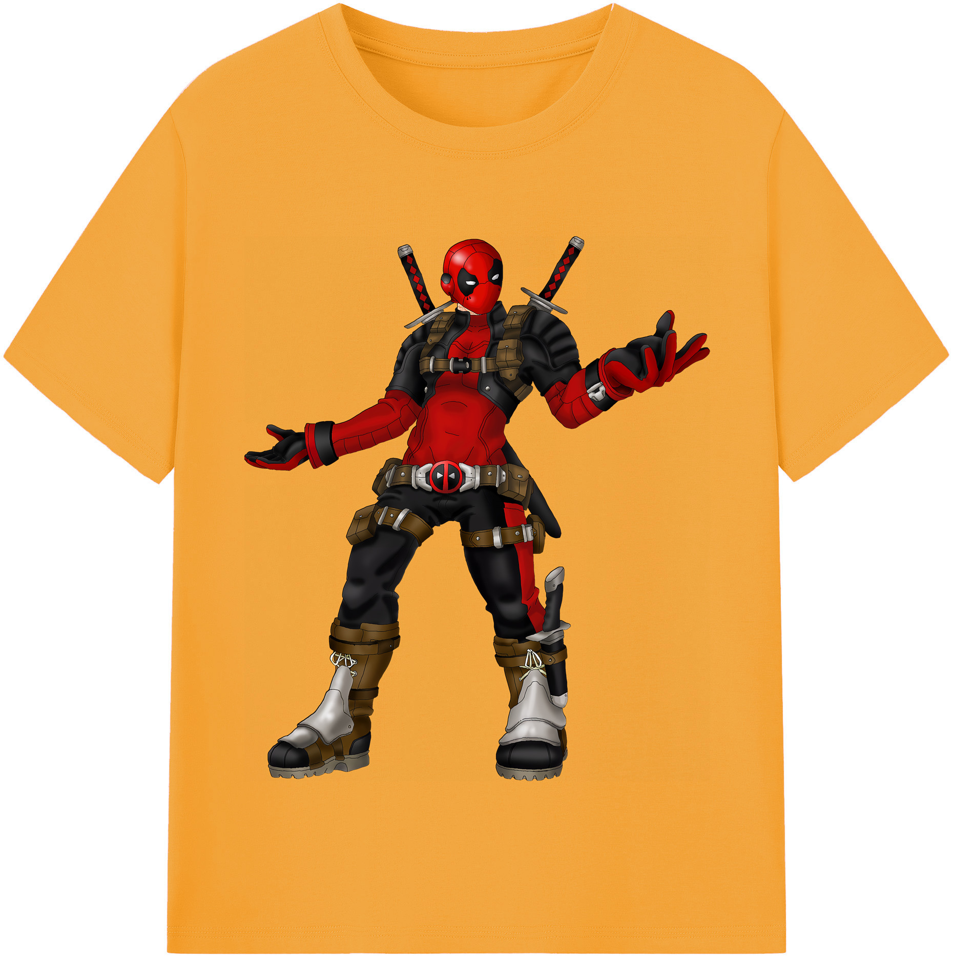（画像用） Deadpool デッドプール 綿100％半袖Tシャツ（フロントプリント）