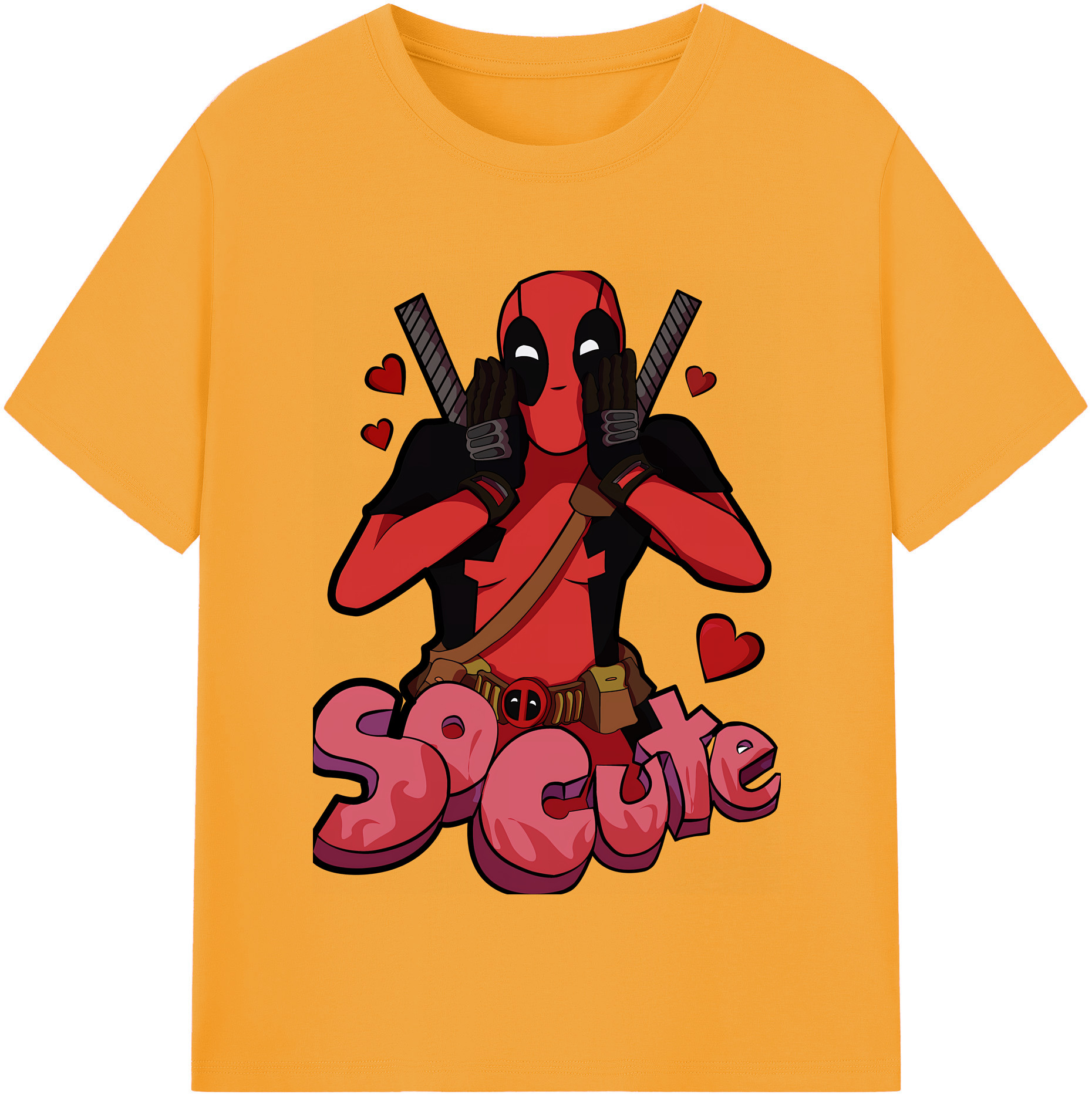 （画像用） Deadpool デッドプール 綿100％半袖Tシャツ（フロントプリント）