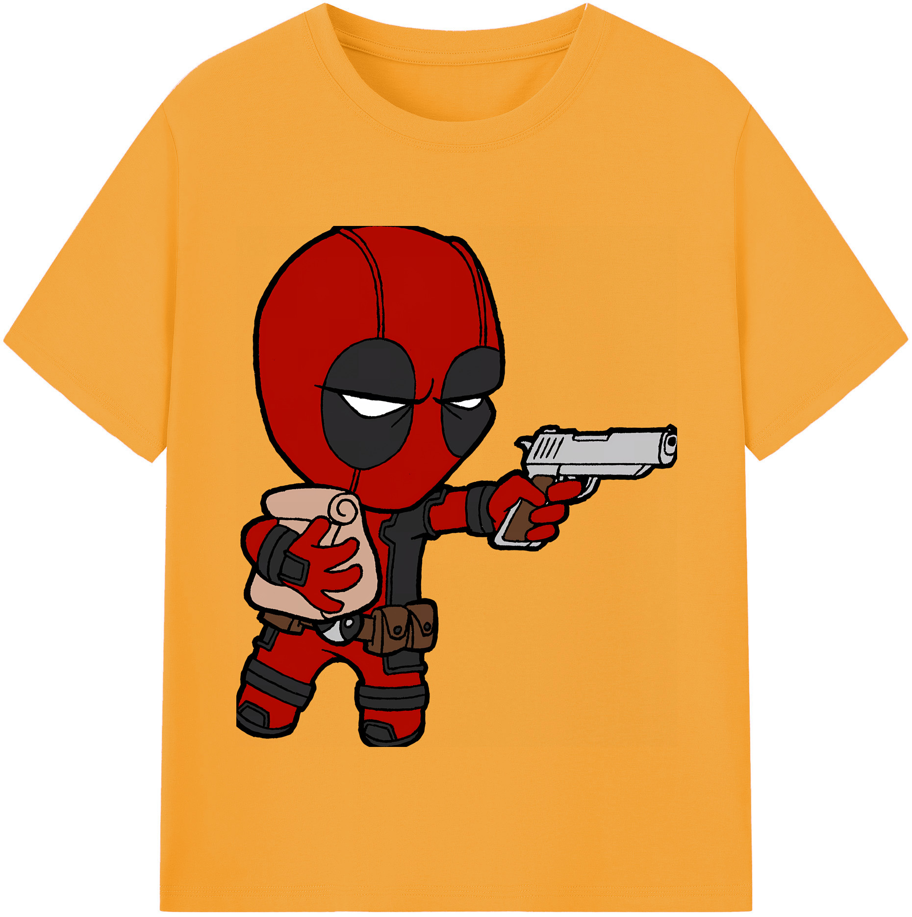 （画像用） Deadpool デッドプール 綿100％半袖Tシャツ（フロントプリント）