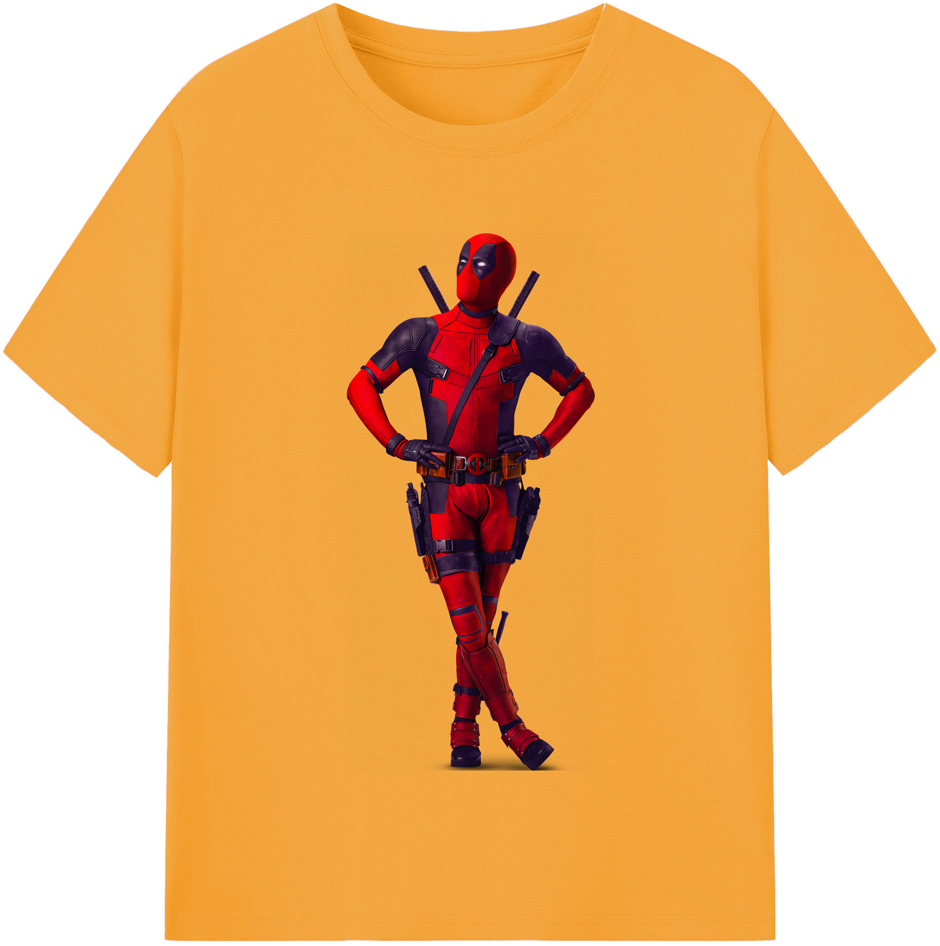 （画像用） Deadpool デッドプール 綿100％半袖Tシャツ（フロントプリント）