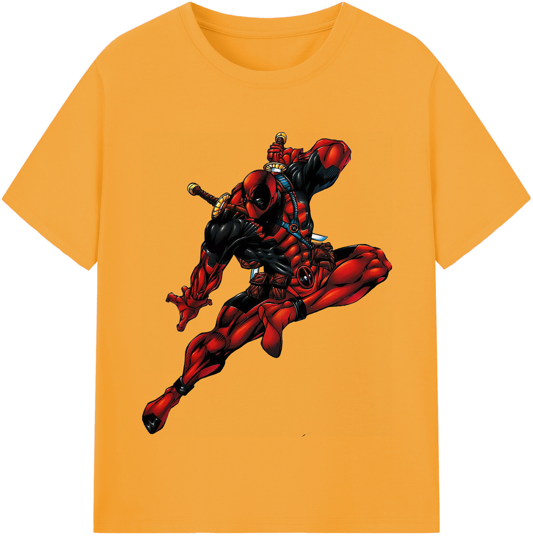 （画像用） Deadpool デッドプール 綿100％半袖Tシャツ（フロントプリント）