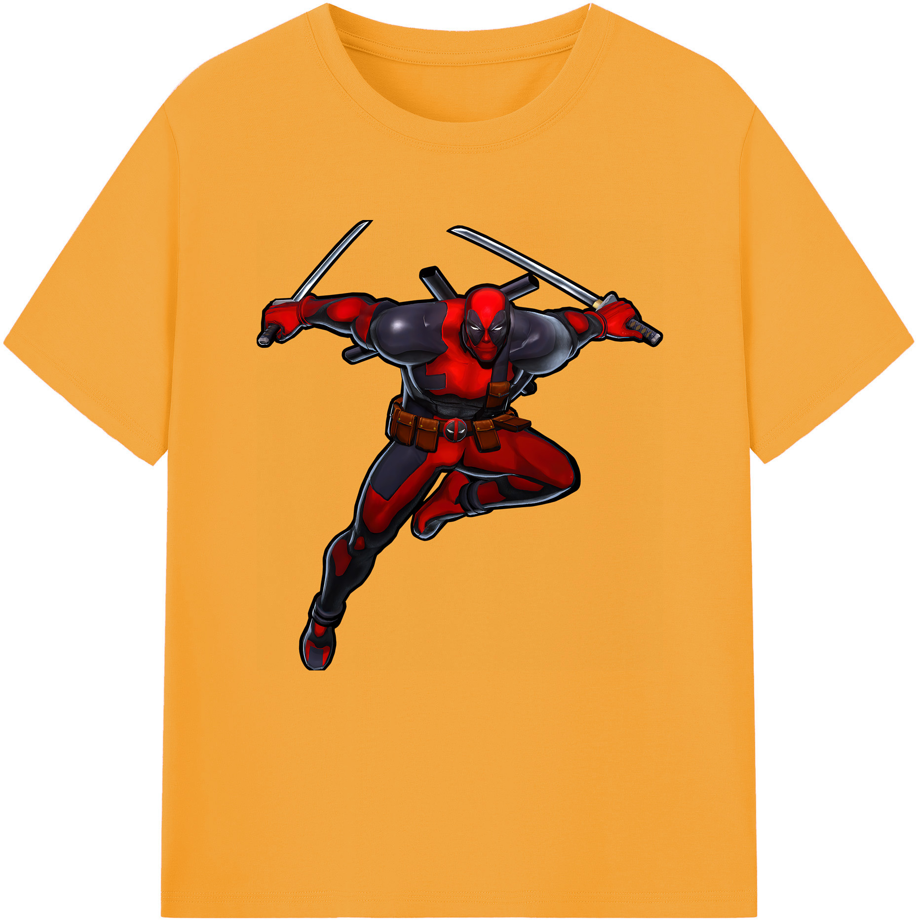 （画像用） Deadpool デッドプール 綿100％半袖Tシャツ（フロントプリント）