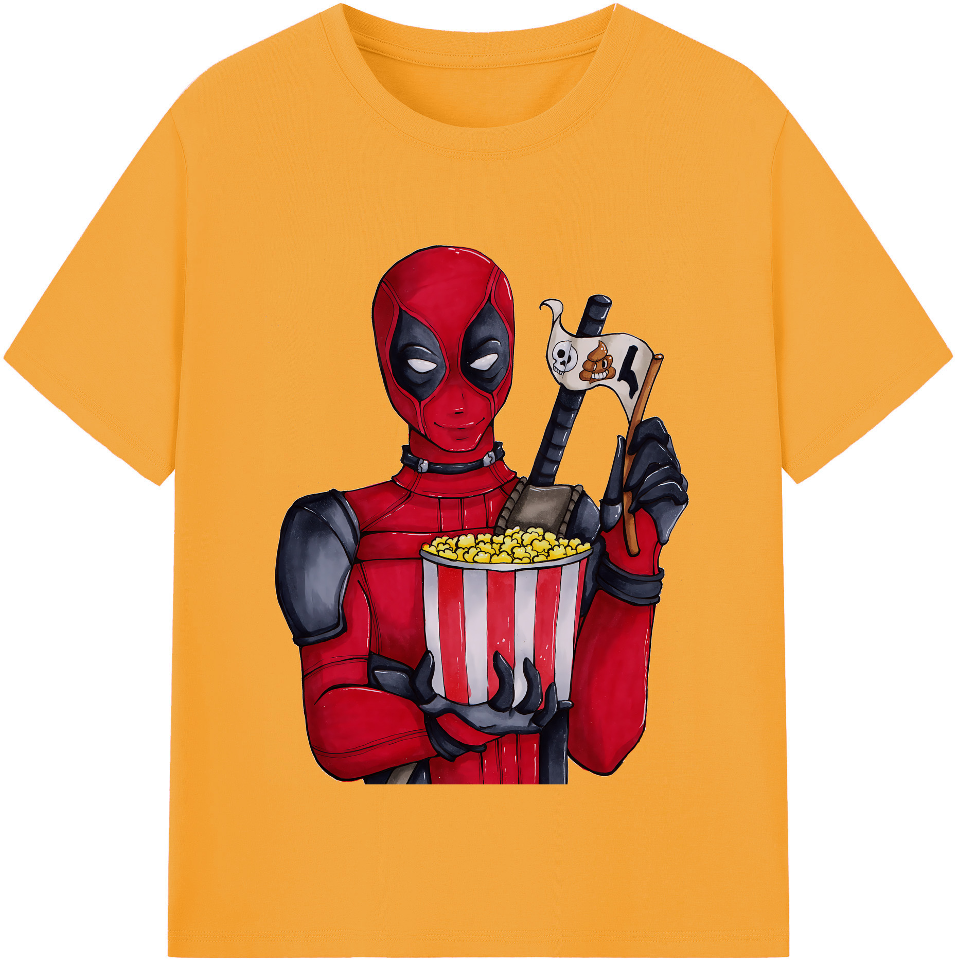 （画像用） Deadpool デッドプール 綿100％半袖Tシャツ（フロントプリント）