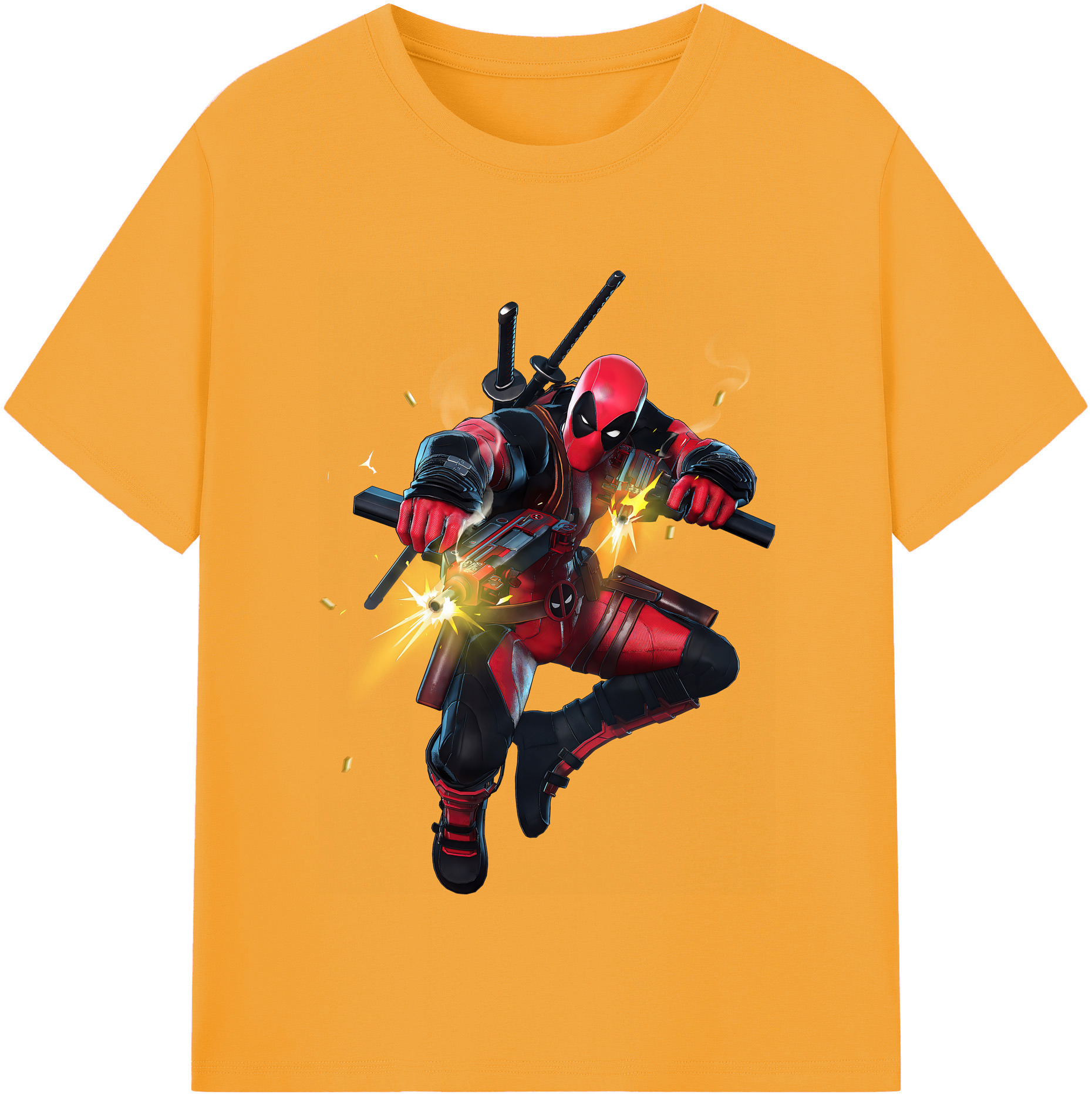 （画像用） Deadpool デッドプール 綿100％半袖Tシャツ（フロントプリント）