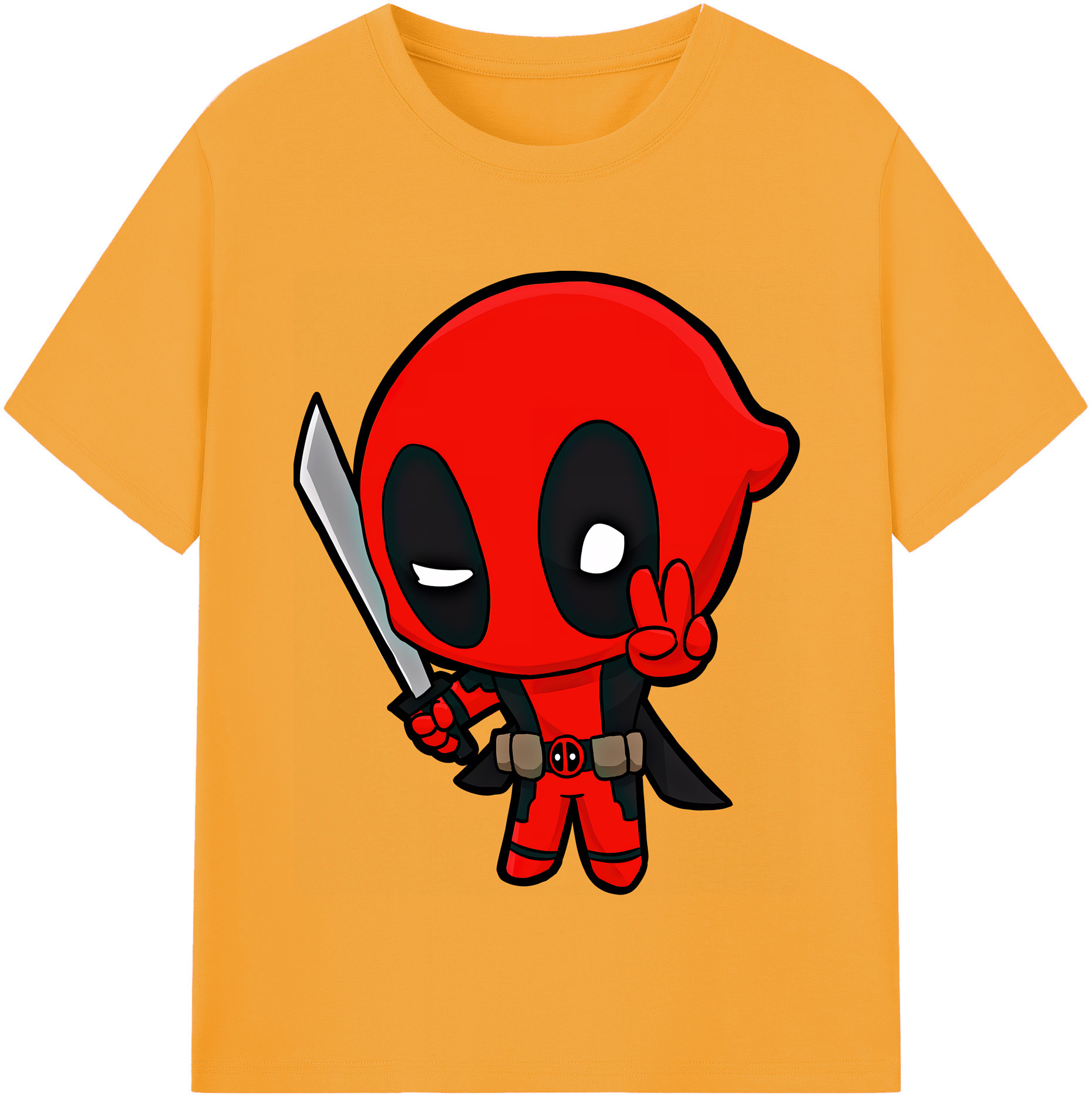 （画像用） Deadpool デッドプール 綿100％半袖Tシャツ（フロントプリント）