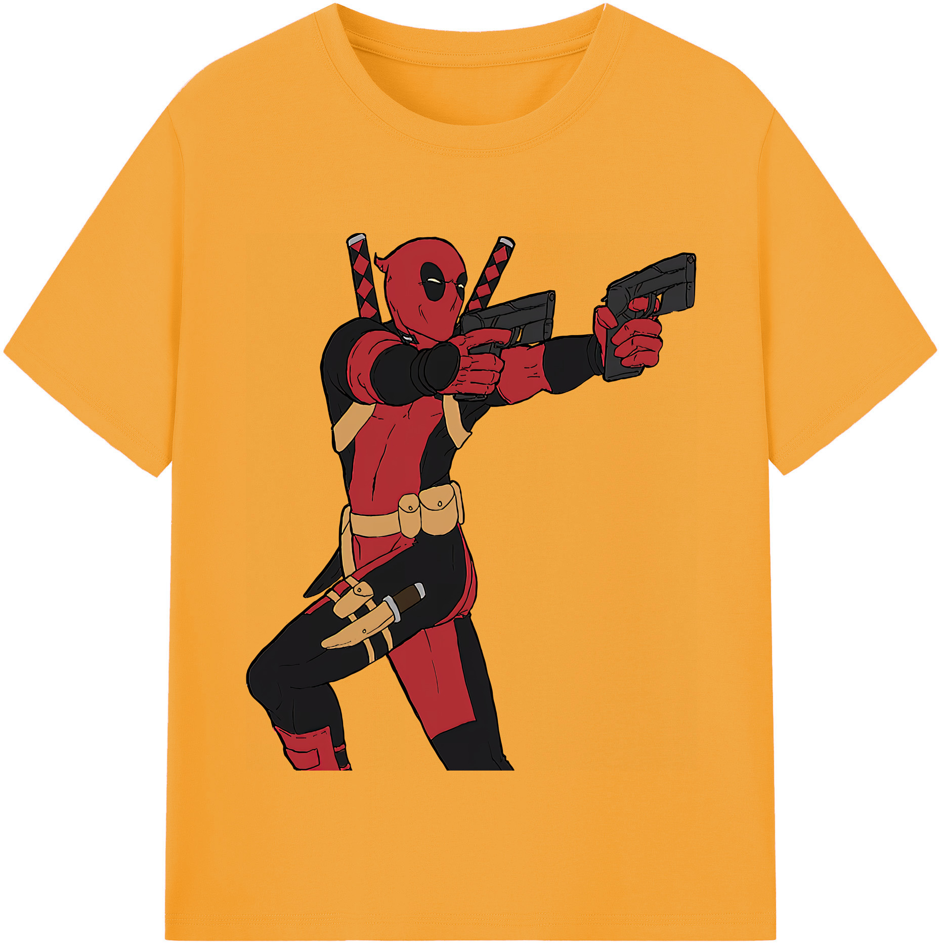 （画像用） Deadpool デッドプール 綿100％半袖Tシャツ（フロントプリント）