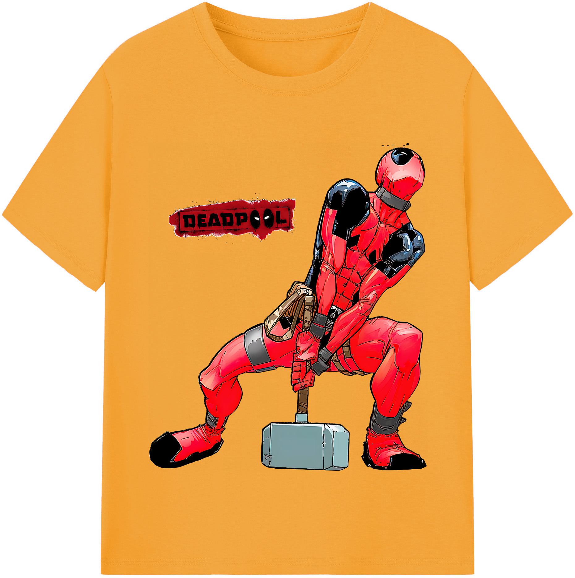 （画像用） Deadpool デッドプール 綿100％半袖Tシャツ（フロントプリント）