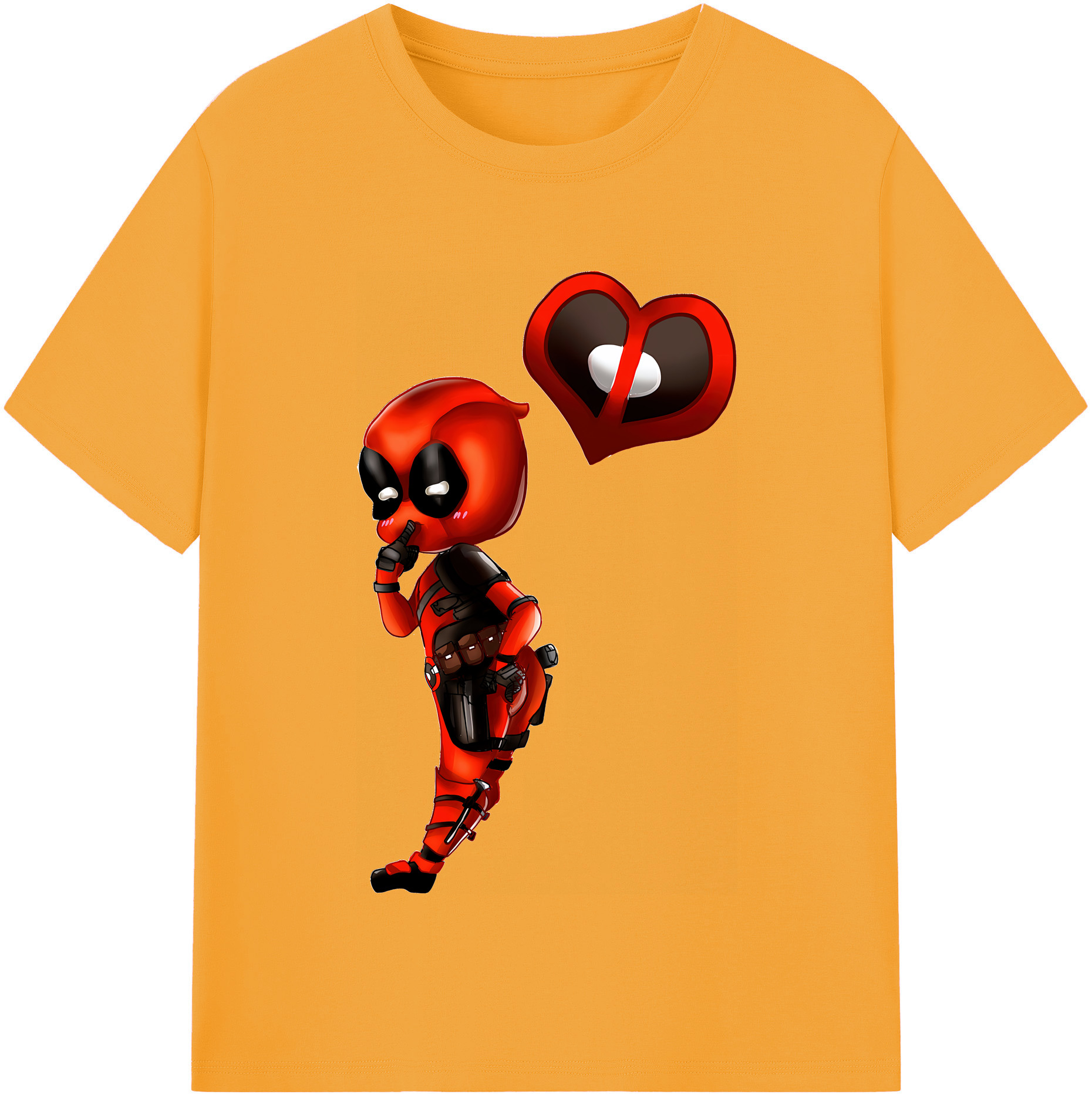 （画像用） Deadpool デッドプール 綿100％半袖Tシャツ（フロントプリント）