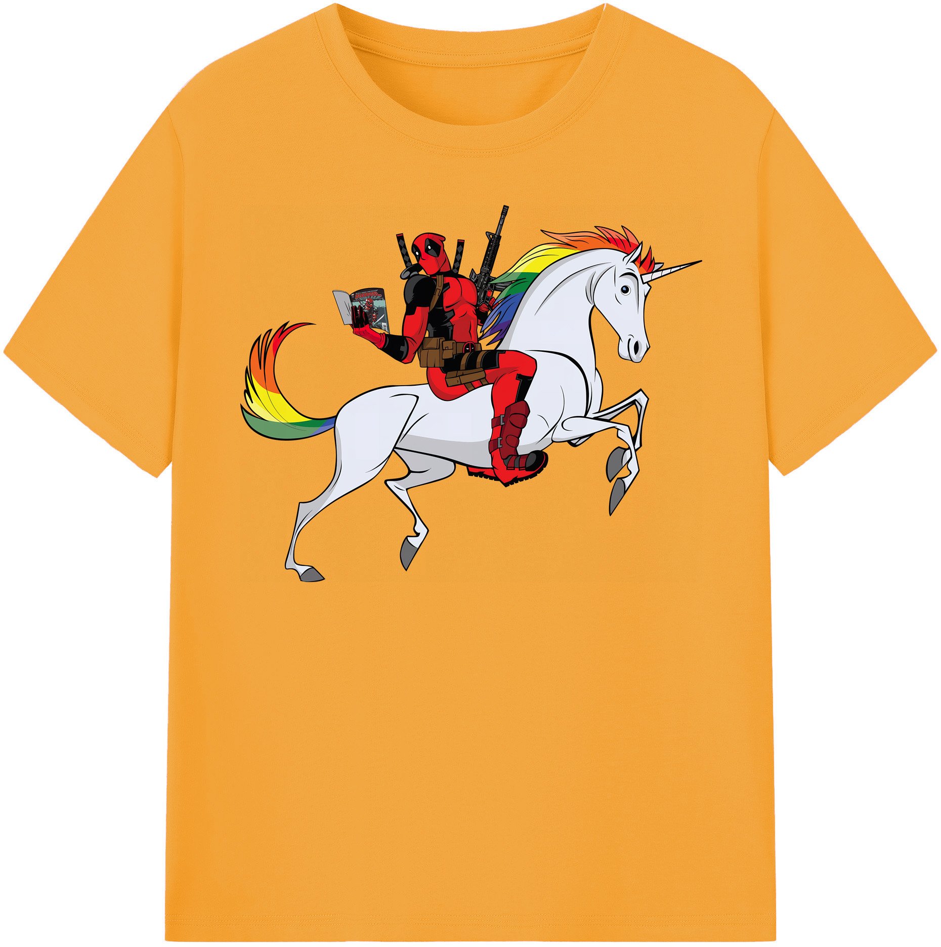 （画像用） Deadpool デッドプール 綿100％半袖Tシャツ（フロントプリント）