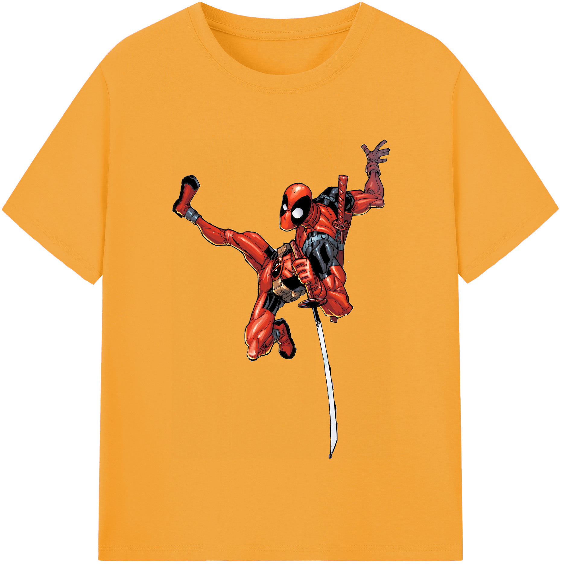 （画像用） Deadpool デッドプール 綿100％半袖Tシャツ（フロントプリント）