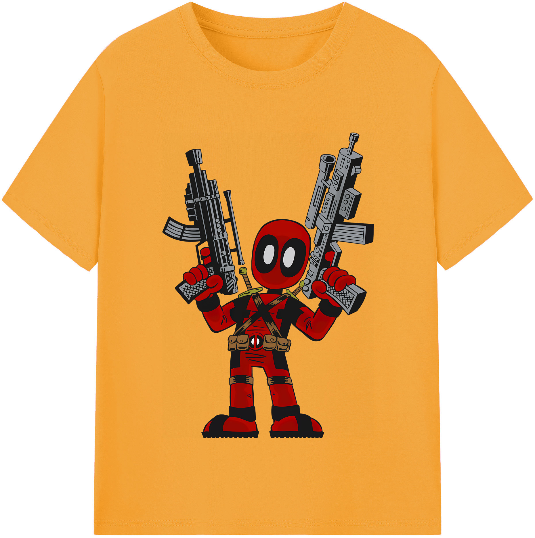 （画像用） Deadpool デッドプール 綿100％半袖Tシャツ（フロントプリント）