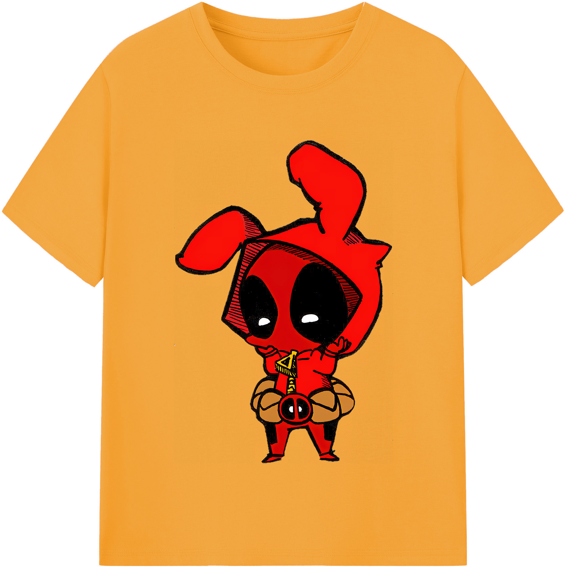 （画像用） Deadpool デッドプール 綿100％半袖Tシャツ（フロントプリント）