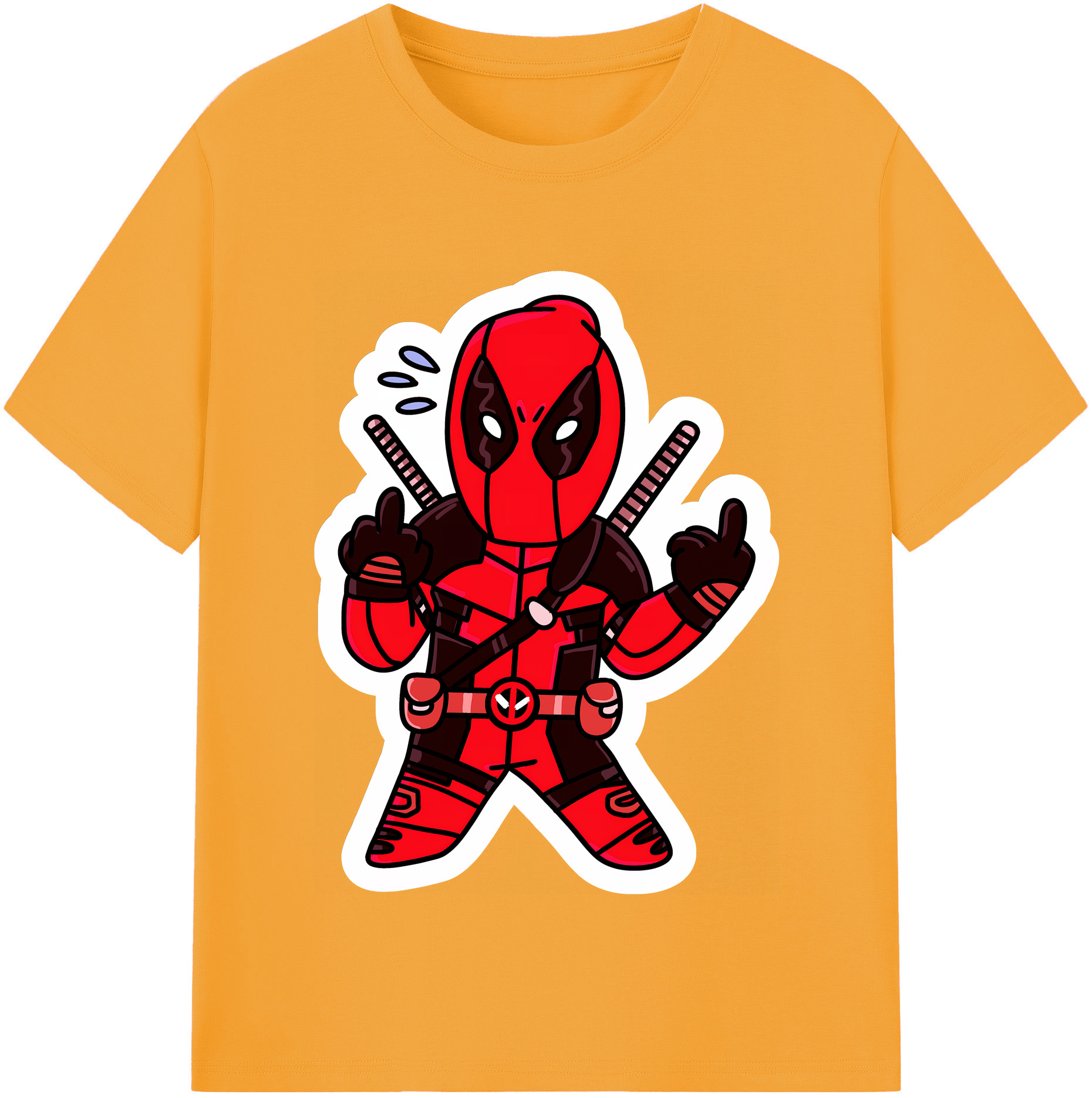 （画像用） Deadpool デッドプール 綿100％半袖Tシャツ（フロントプリント）