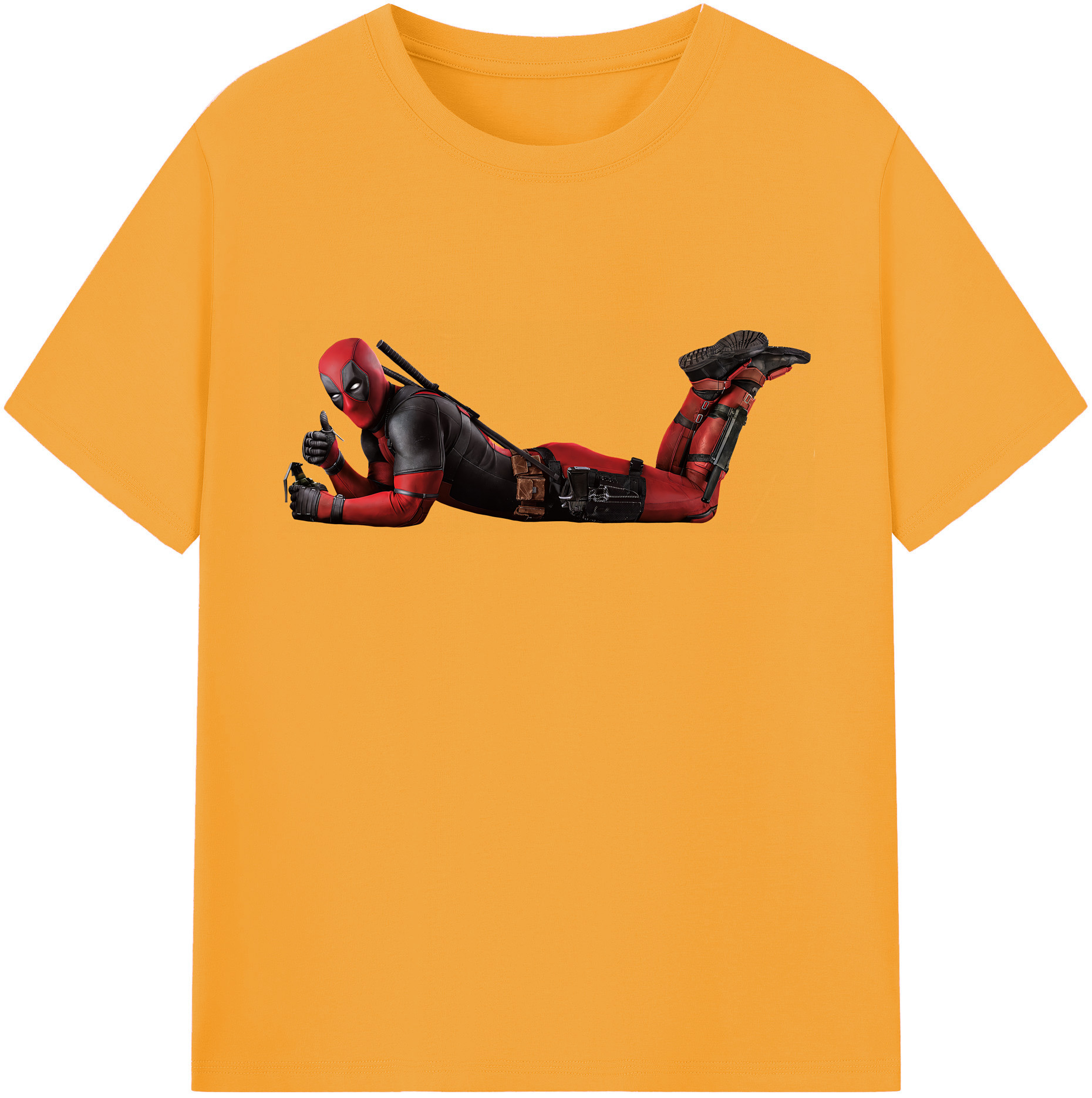 （画像用） Deadpool デッドプール 綿100％半袖Tシャツ（フロントプリント）