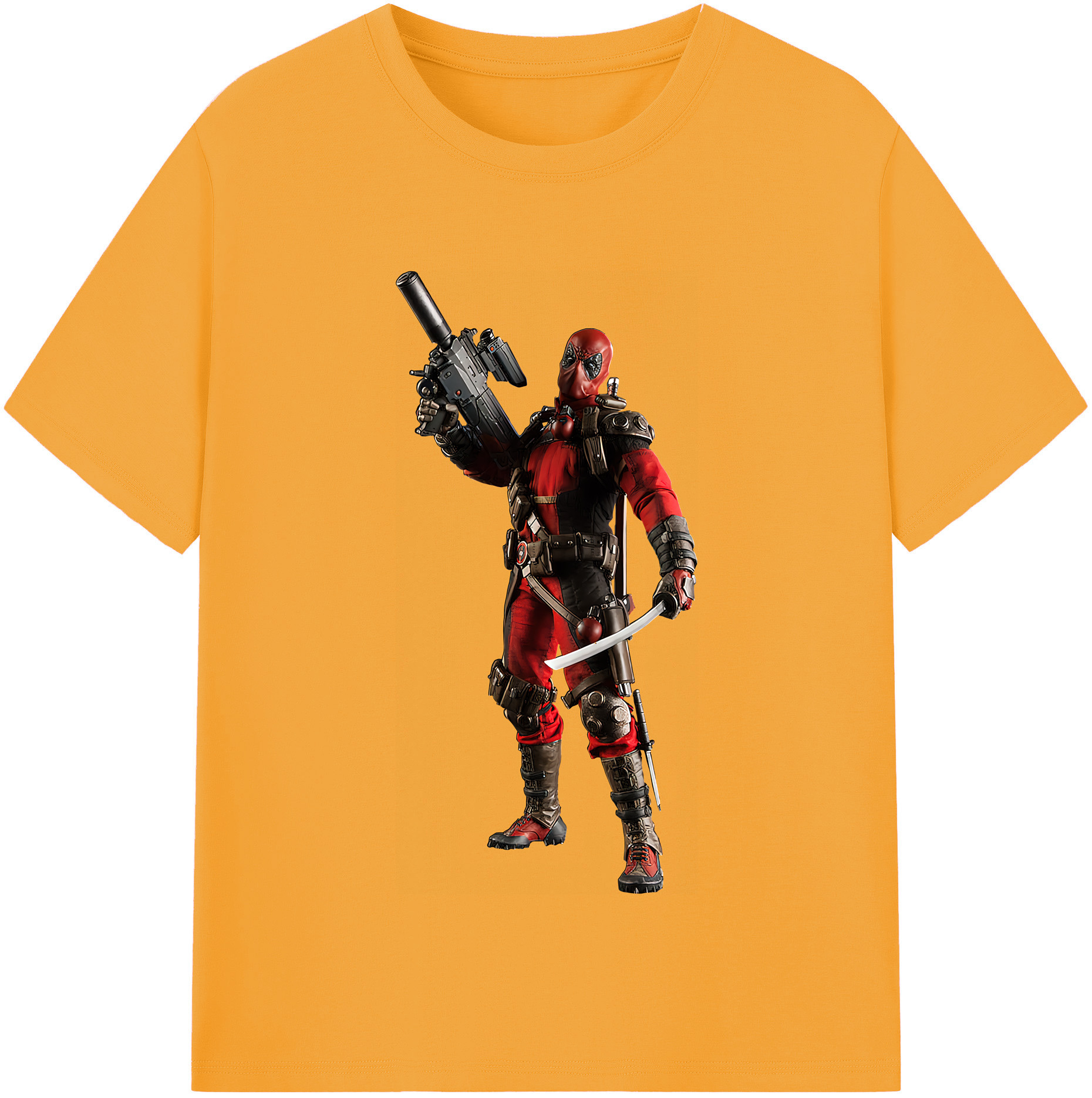 （画像用） Deadpool デッドプール 綿100％半袖Tシャツ（フロントプリント）
