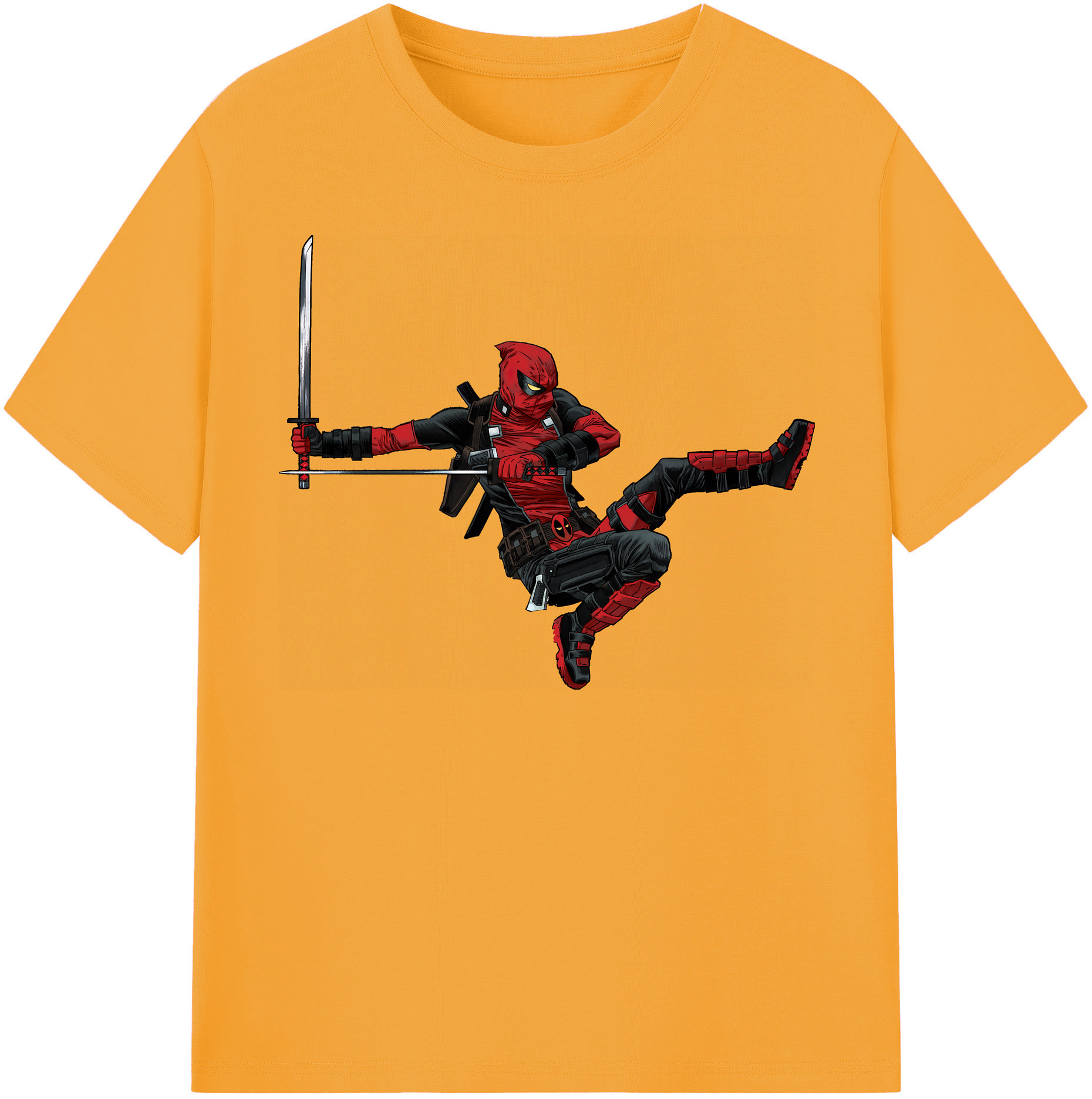 （画像用） Deadpool デッドプール 綿100％半袖Tシャツ（フロントプリント）
