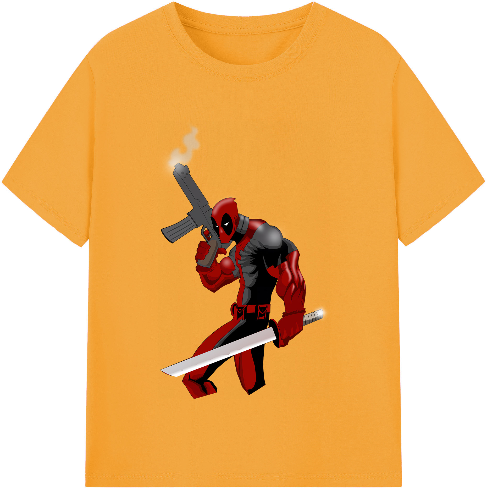 （画像用） Deadpool デッドプール 綿100％半袖Tシャツ（フロントプリント）