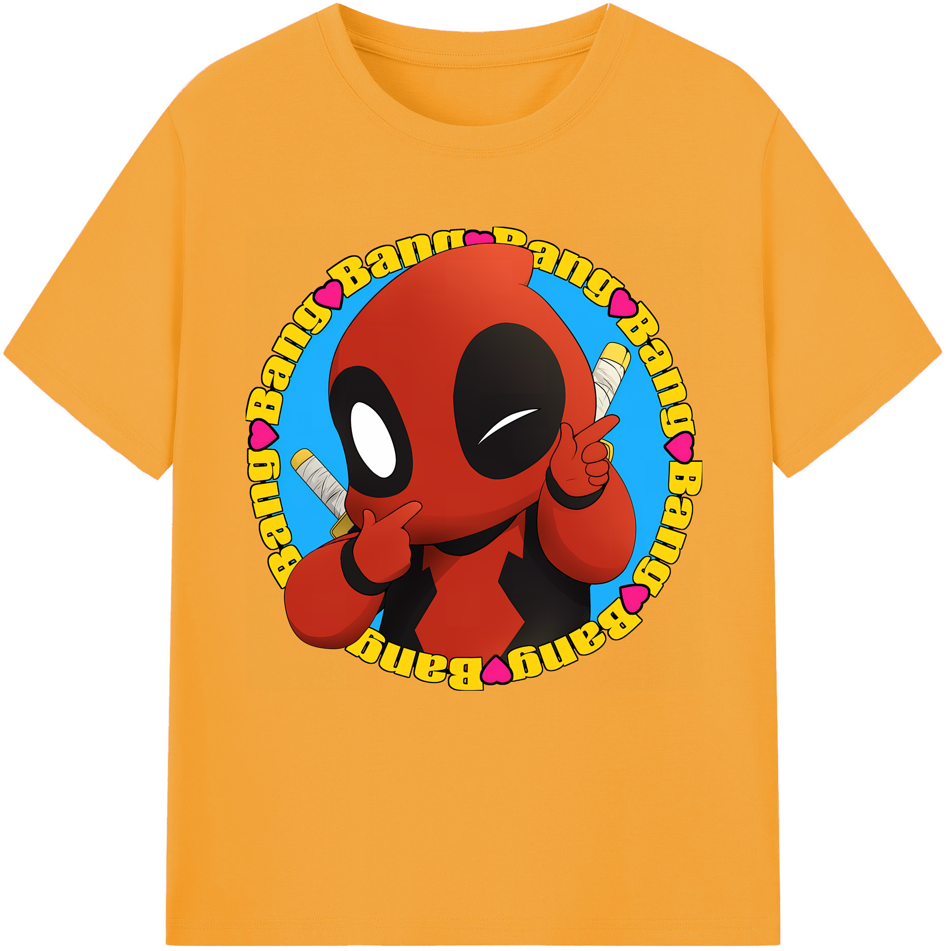 （画像用） Deadpool デッドプール 綿100％半袖Tシャツ（フロントプリント）