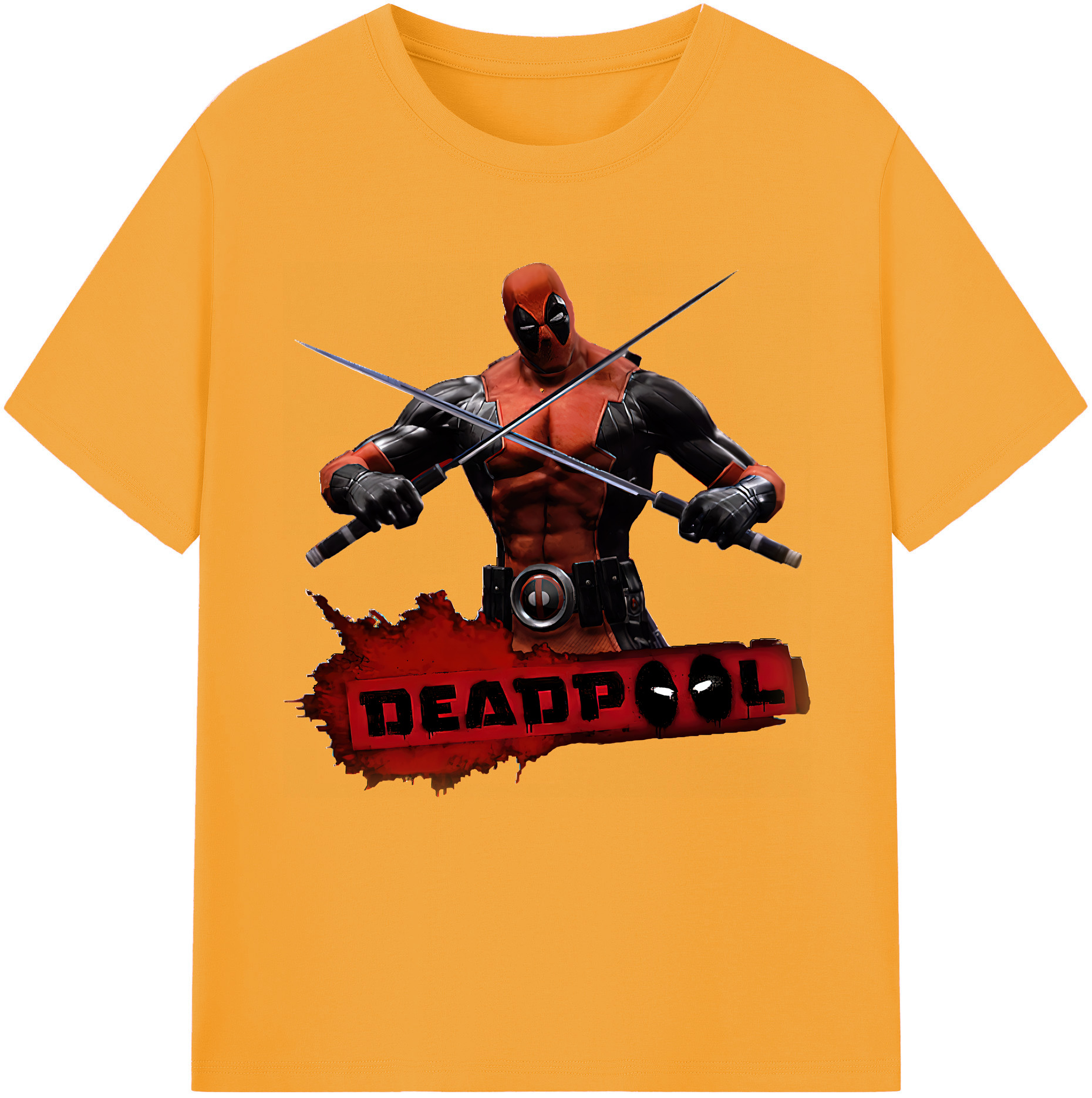 （画像用） Deadpool デッドプール 綿100％半袖Tシャツ（フロントプリント）