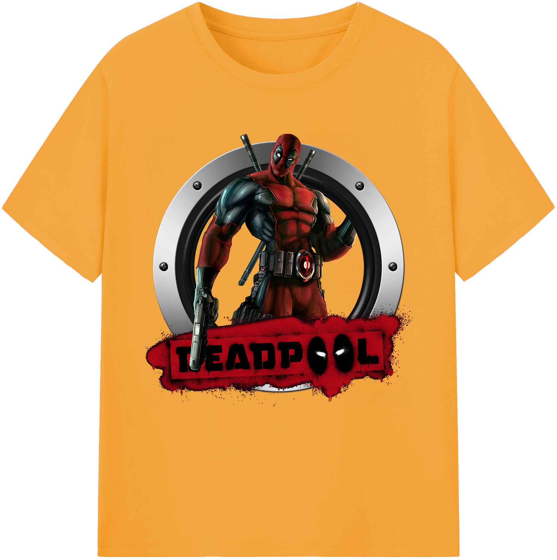 （画像用） Deadpool デッドプール 綿100％半袖Tシャツ（フロントプリント）