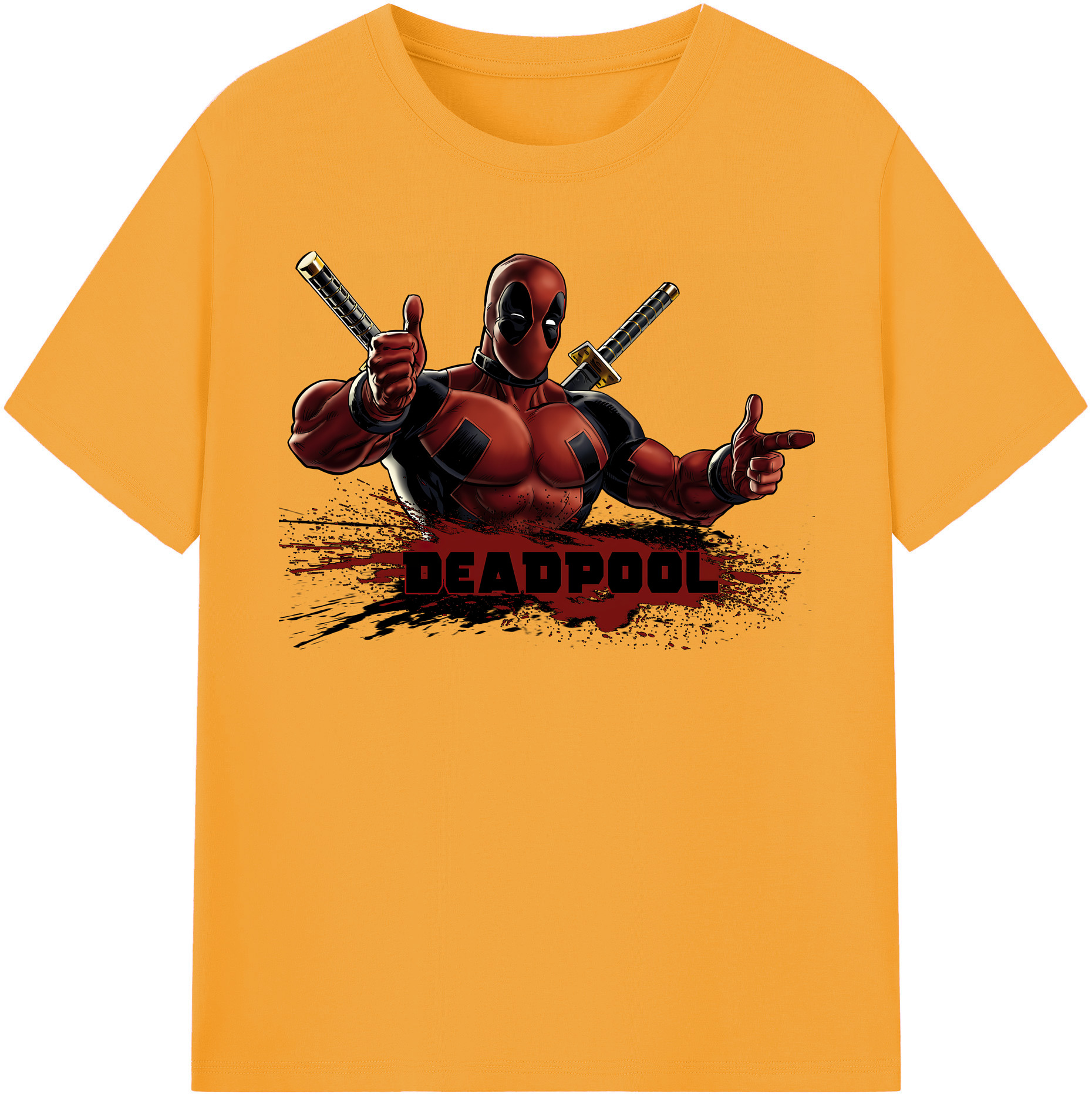 （画像用） Deadpool デッドプール 綿100％半袖Tシャツ（フロントプリント）