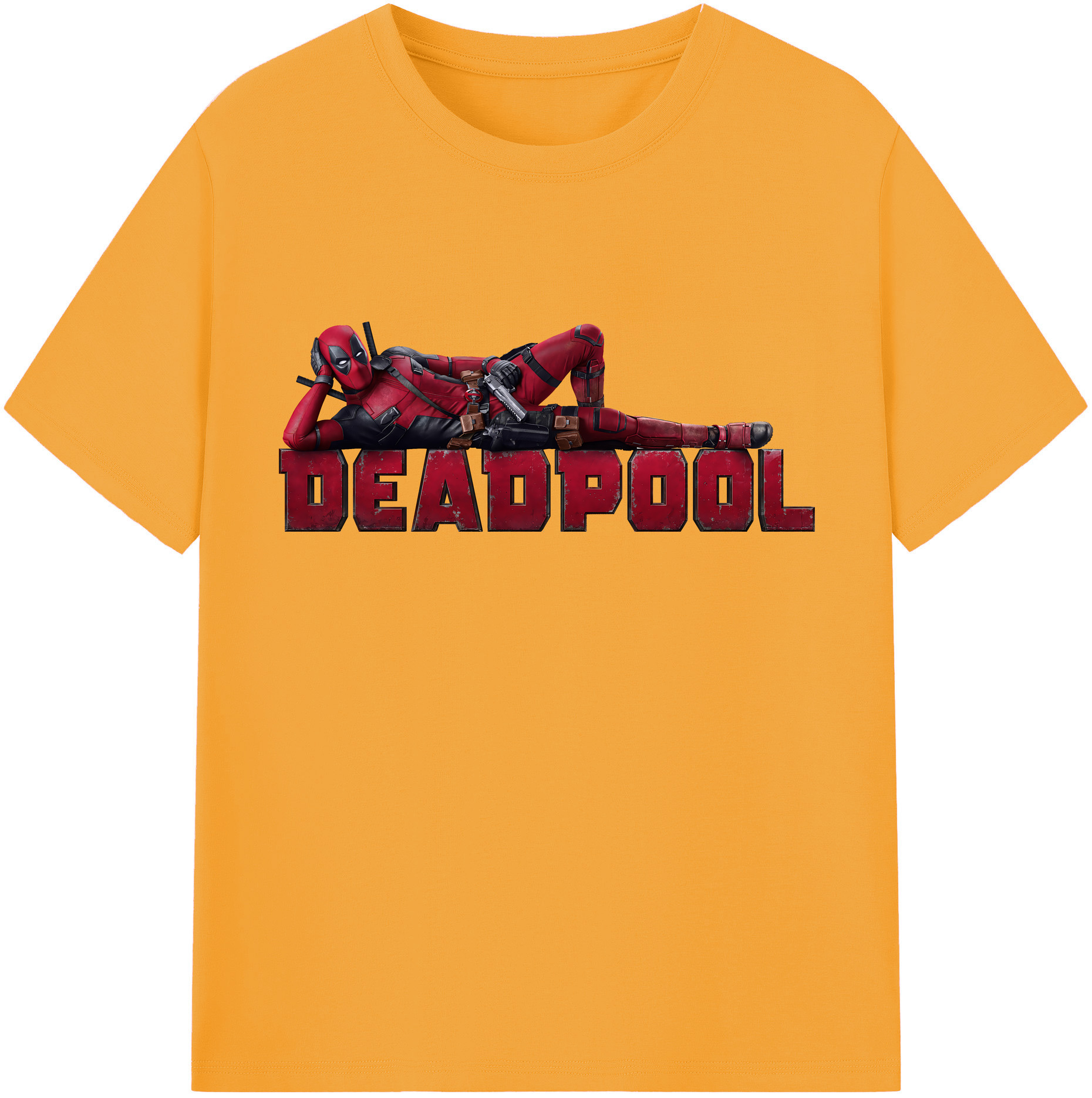 （画像用） Deadpool デッドプール 綿100％半袖Tシャツ（フロントプリント）