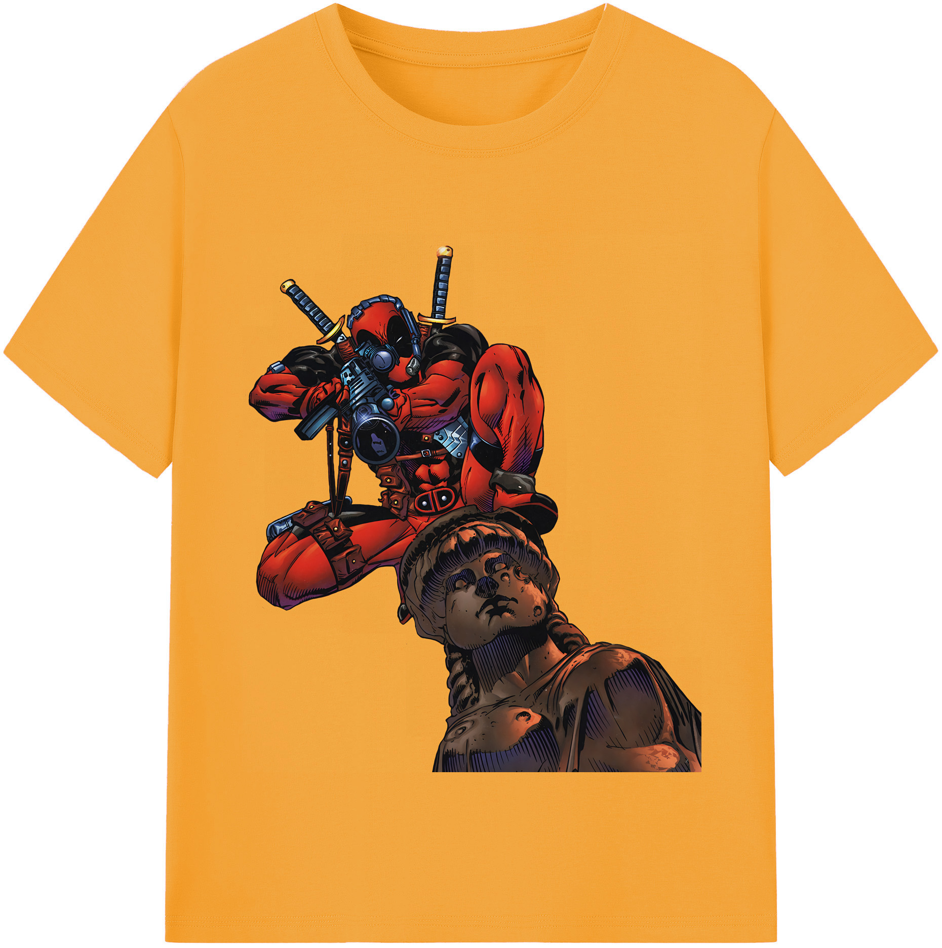 （画像用） Deadpool デッドプール 綿100％半袖Tシャツ（フロントプリント）