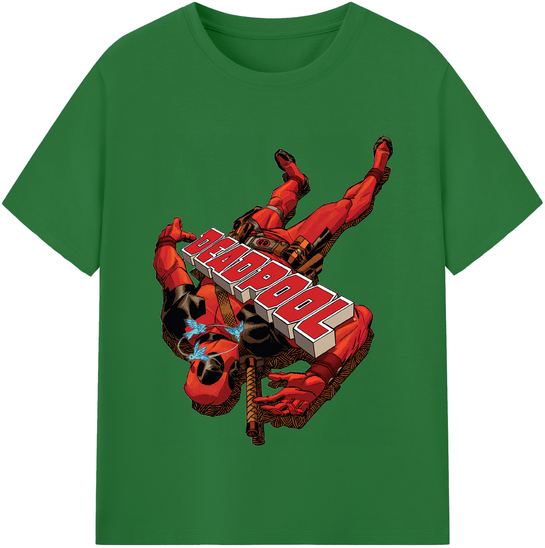 （画像用） Deadpool デッドプール 綿100％半袖Tシャツ（フロントプリント）