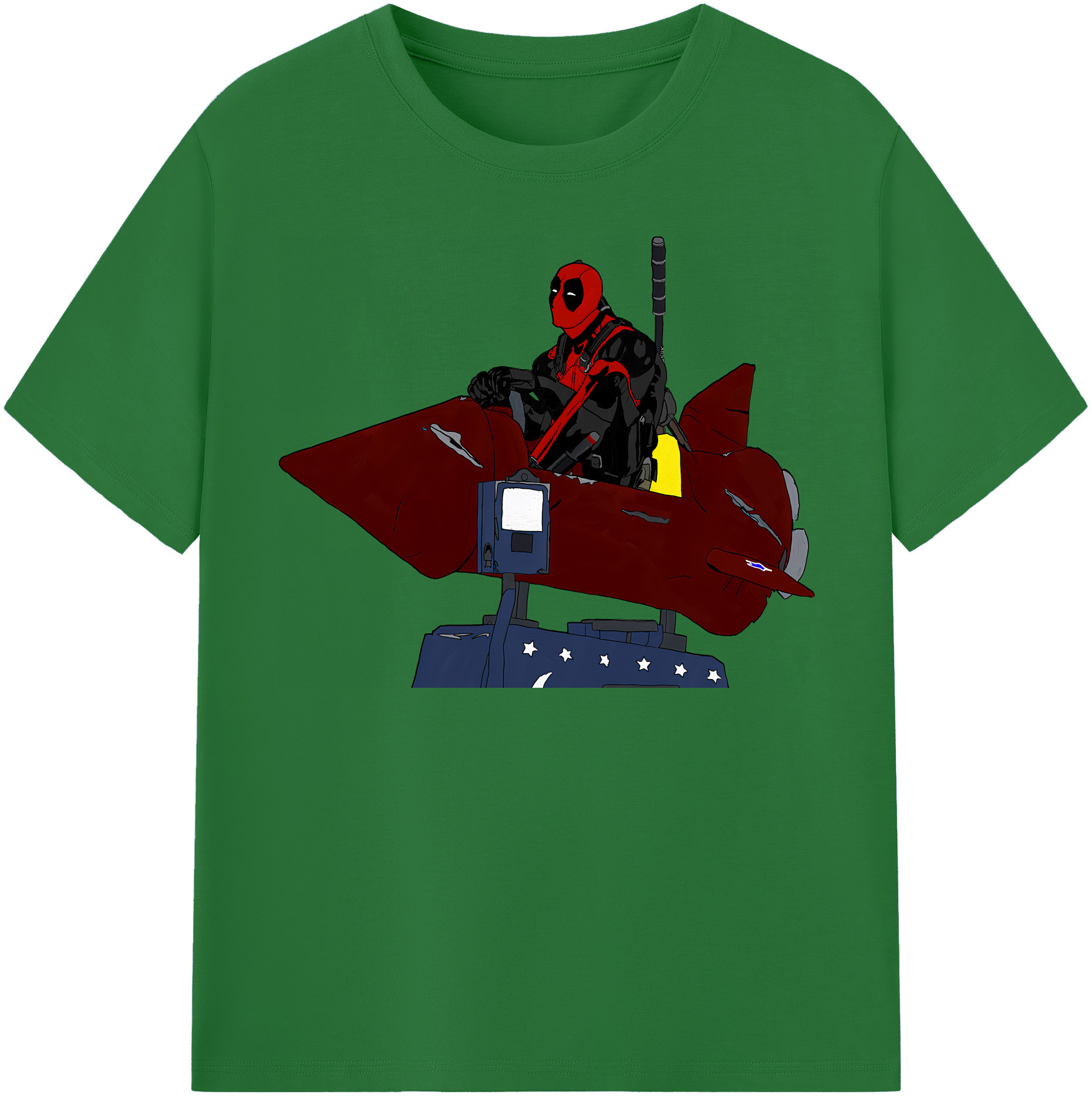 （画像用） Deadpool デッドプール 綿100％半袖Tシャツ（フロントプリント）