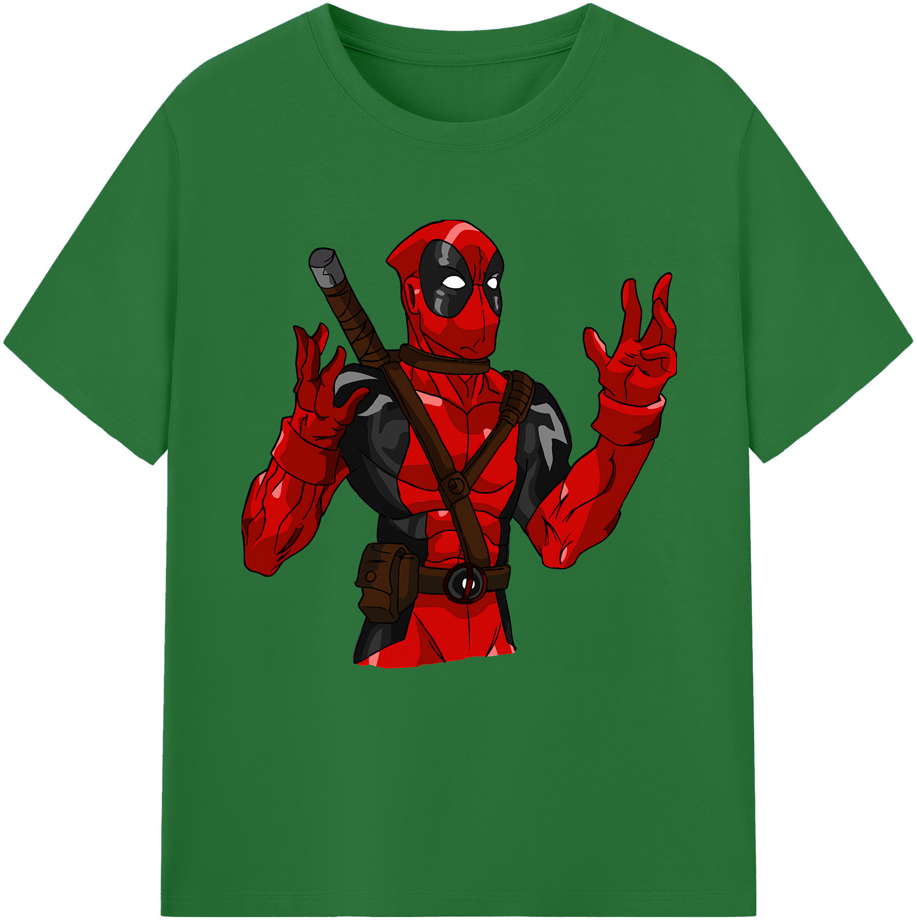 （画像用） Deadpool デッドプール 綿100％半袖Tシャツ（フロントプリント）
