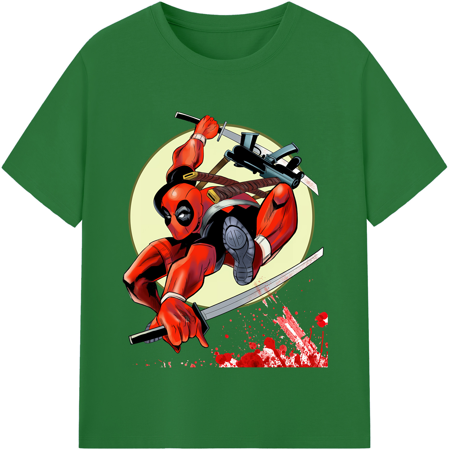 （画像用） Deadpool デッドプール 綿100％半袖Tシャツ（フロントプリント）