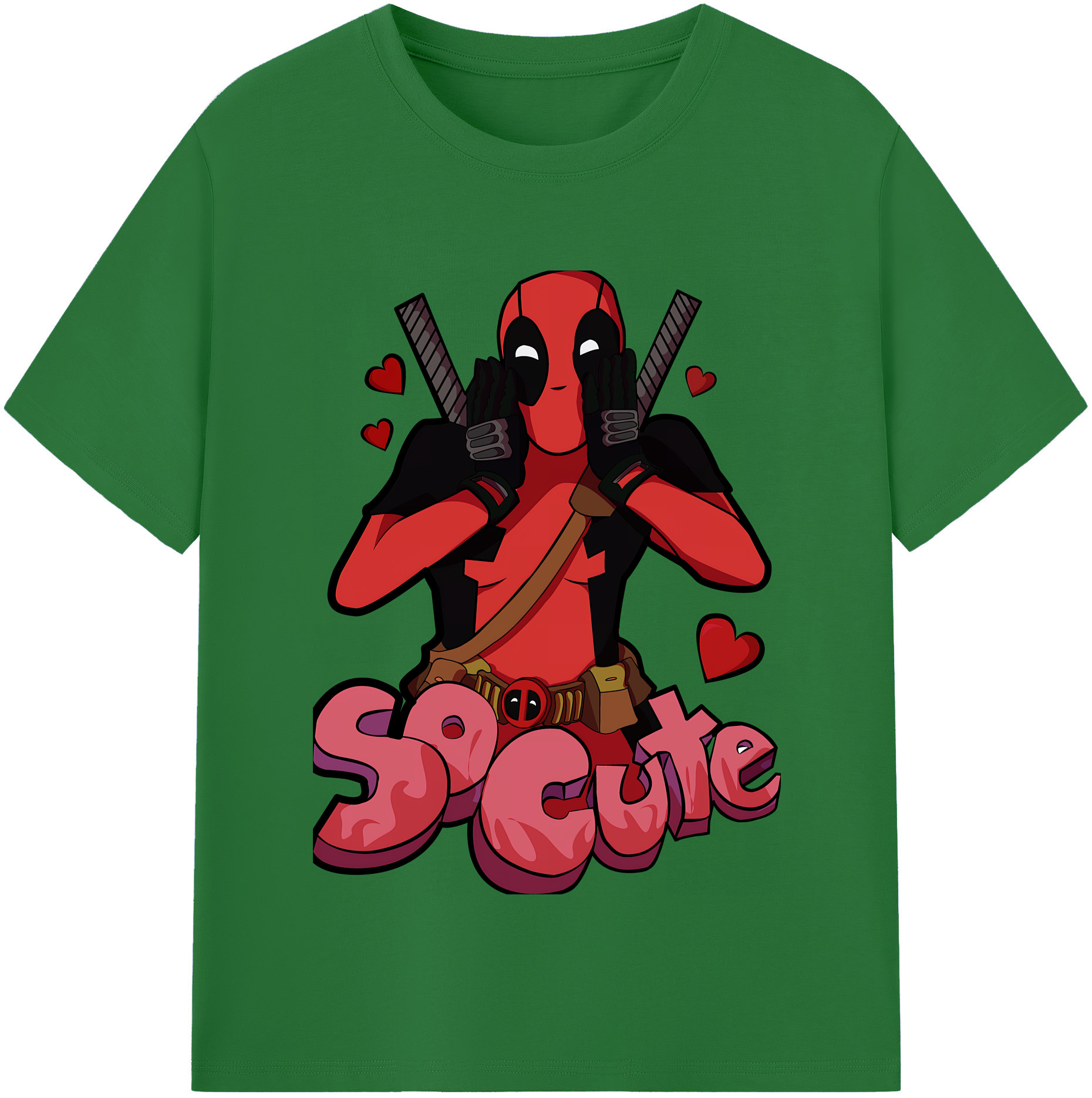 （画像用） Deadpool デッドプール 綿100％半袖Tシャツ（フロントプリント）