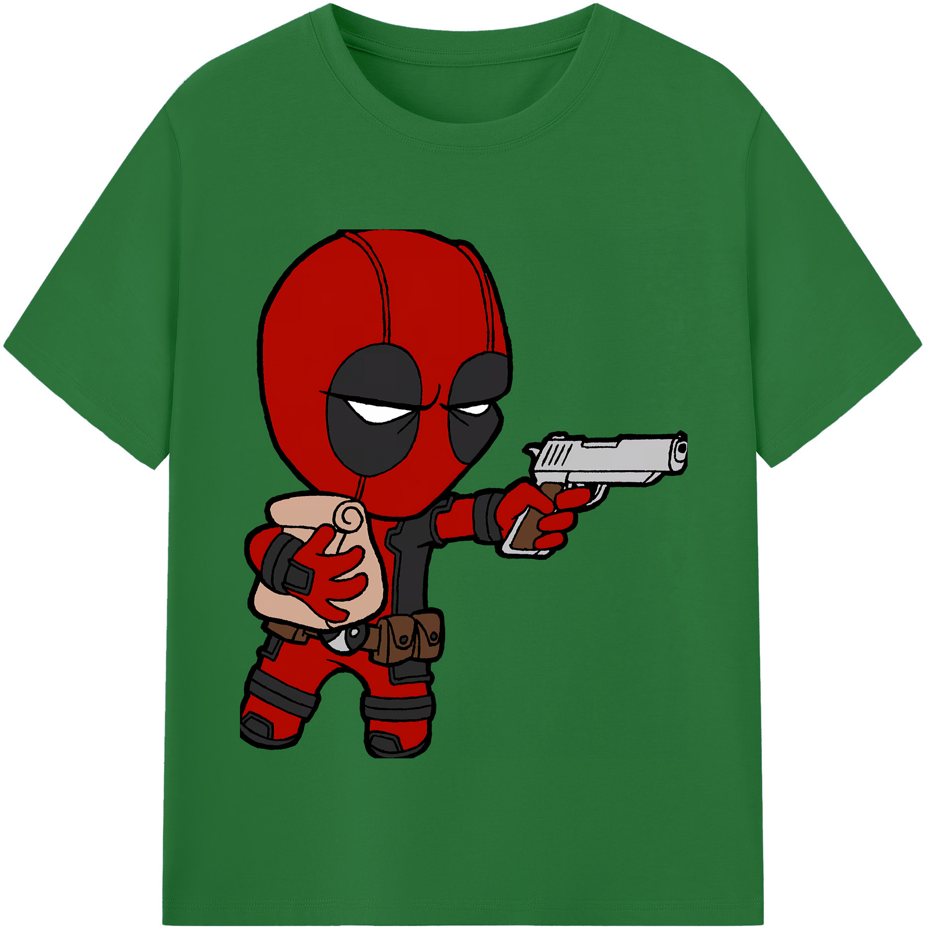 （画像用） Deadpool デッドプール 綿100％半袖Tシャツ（フロントプリント）