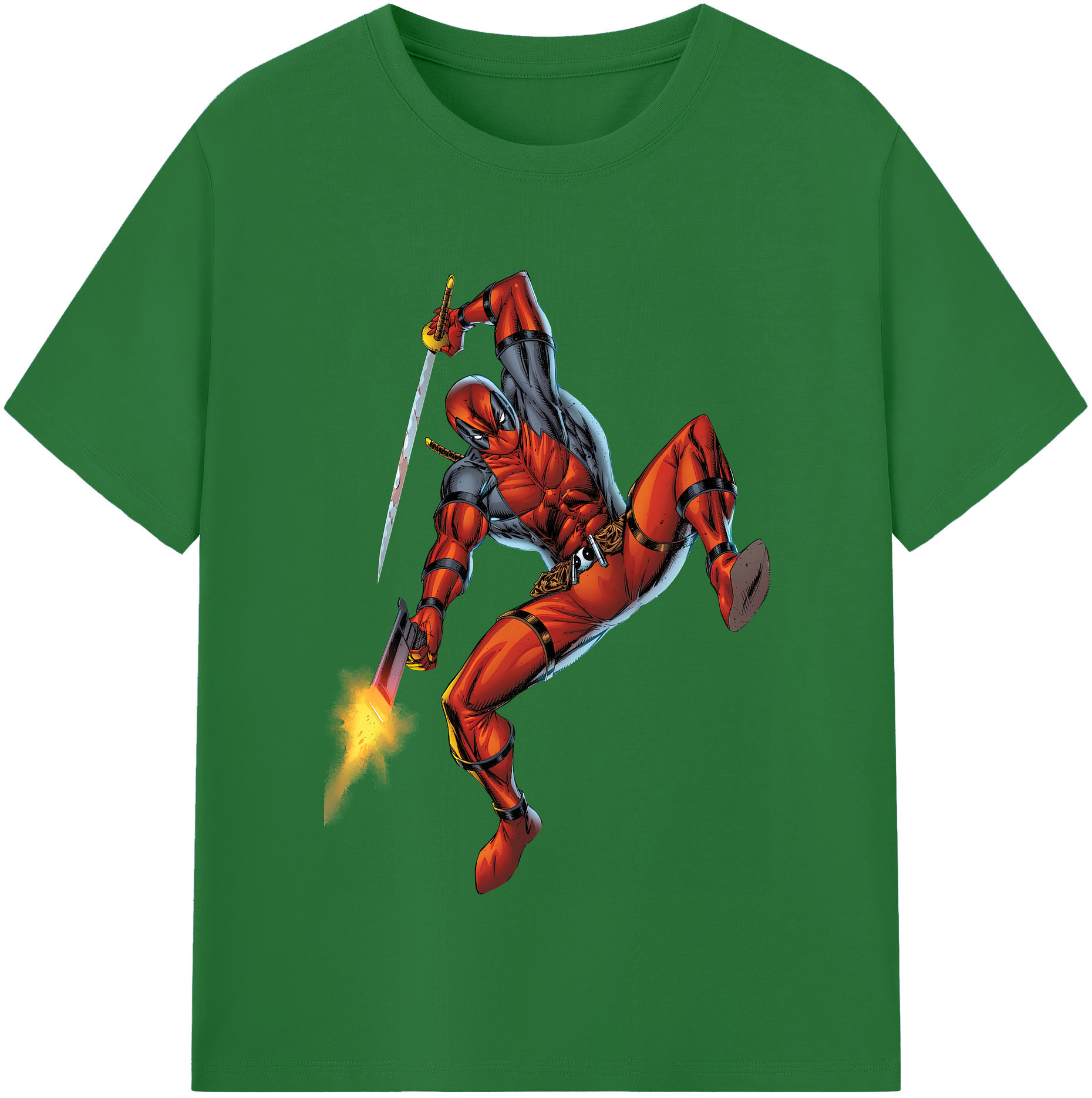 （画像用） Deadpool デッドプール 綿100％半袖Tシャツ（フロントプリント）