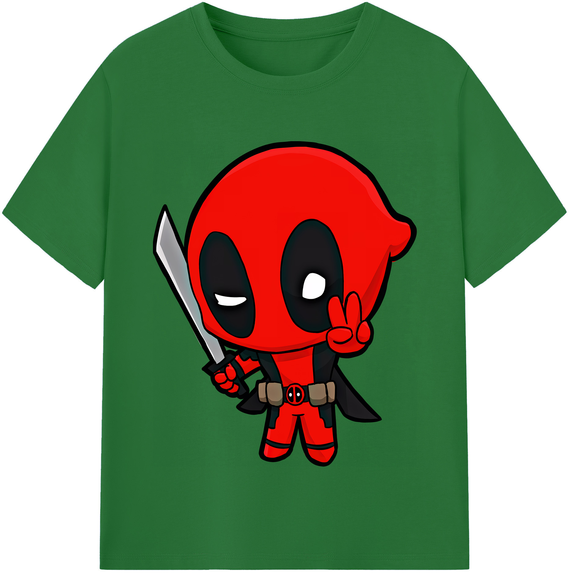 （画像用） Deadpool デッドプール 綿100％半袖Tシャツ（フロントプリント）
