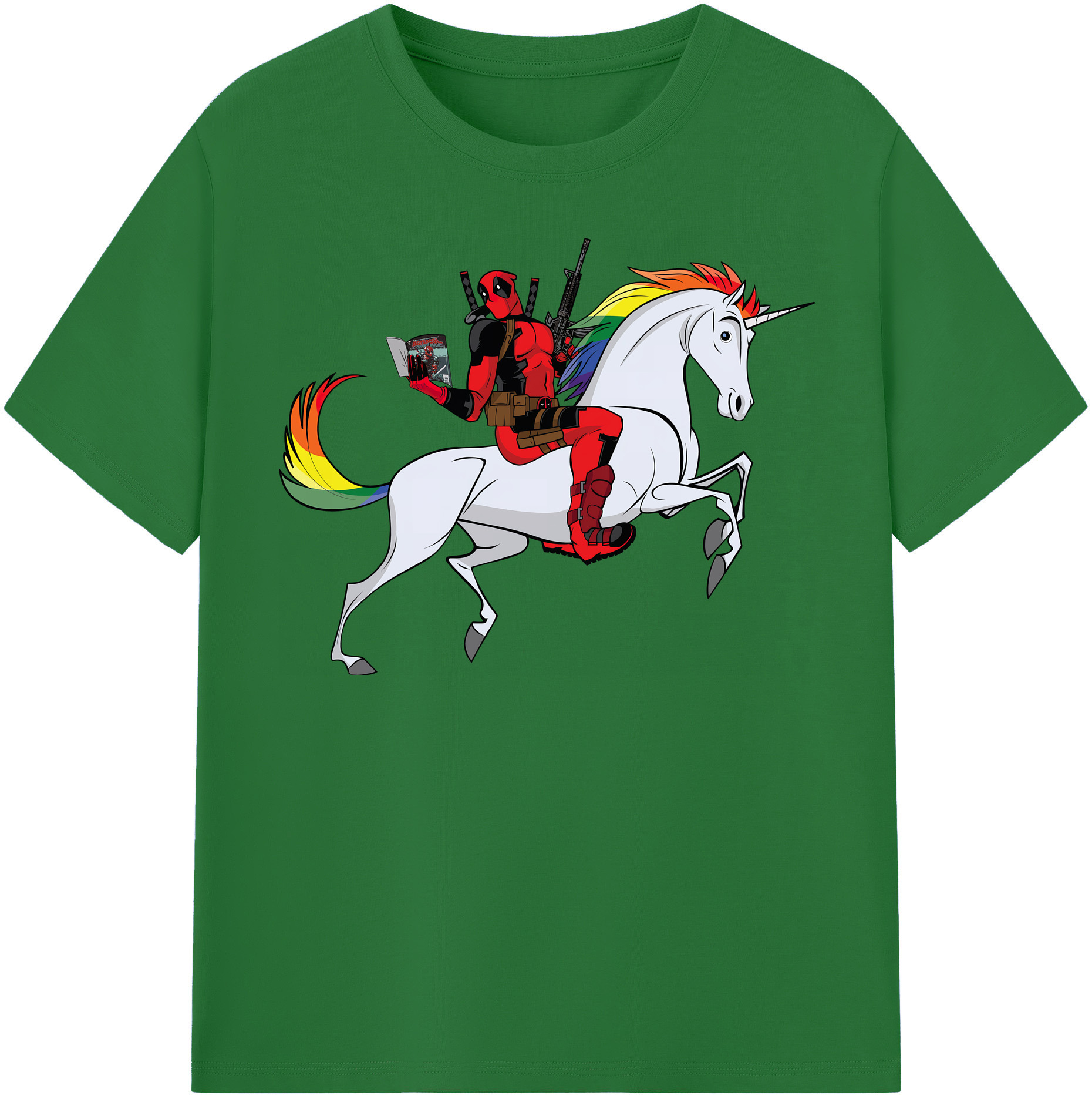 （画像用） Deadpool デッドプール 綿100％半袖Tシャツ（フロントプリント）