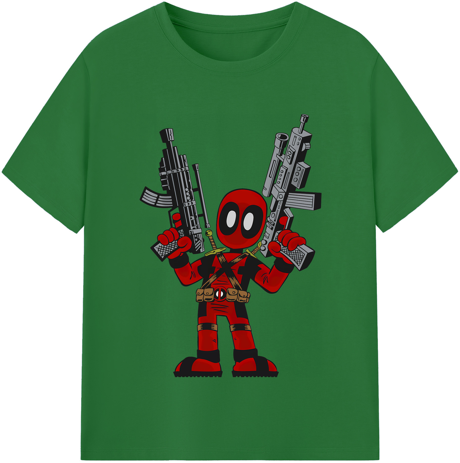 （画像用） Deadpool デッドプール 綿100％半袖Tシャツ（フロントプリント）