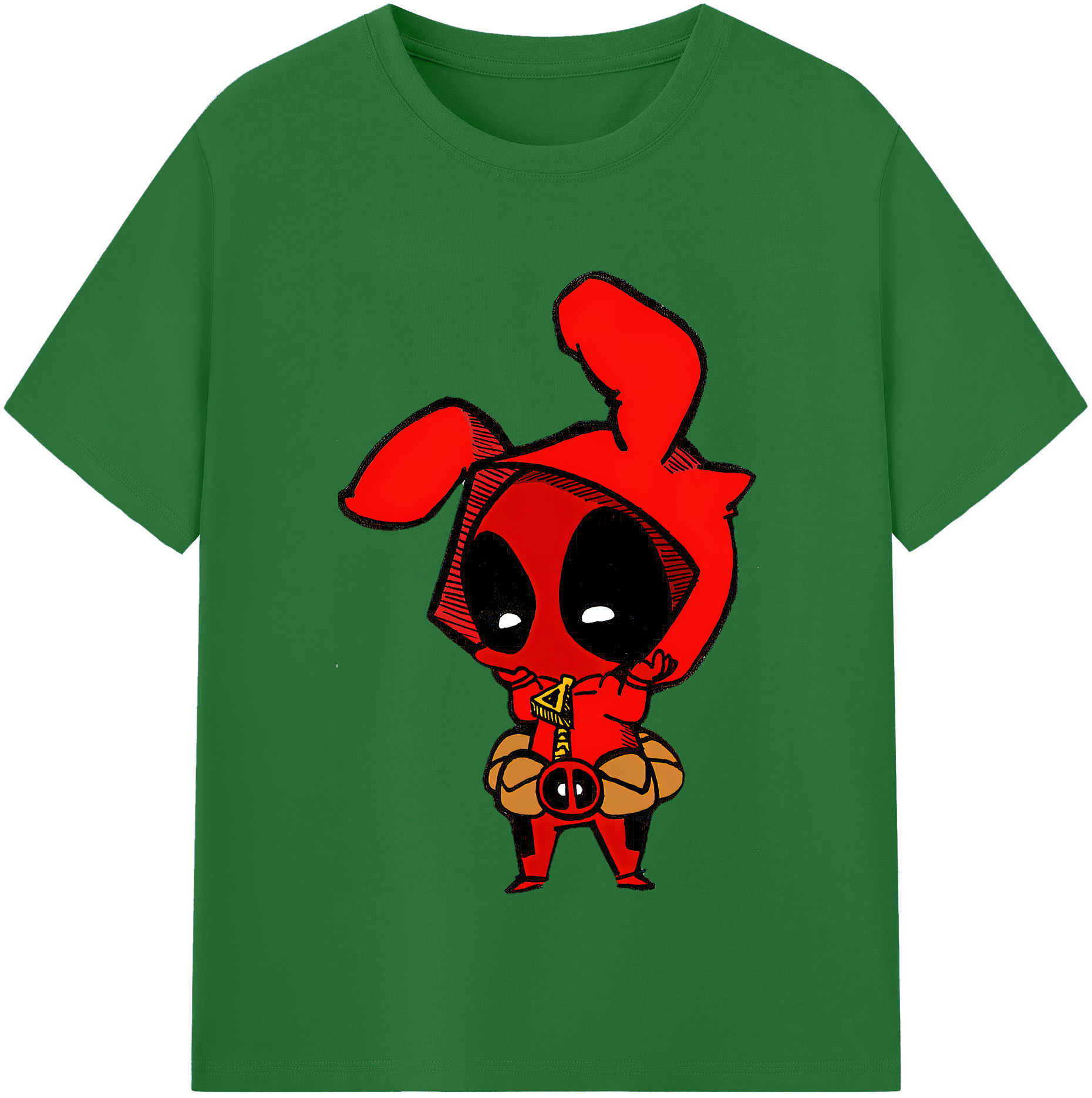 （画像用） Deadpool デッドプール 綿100％半袖Tシャツ（フロントプリント）