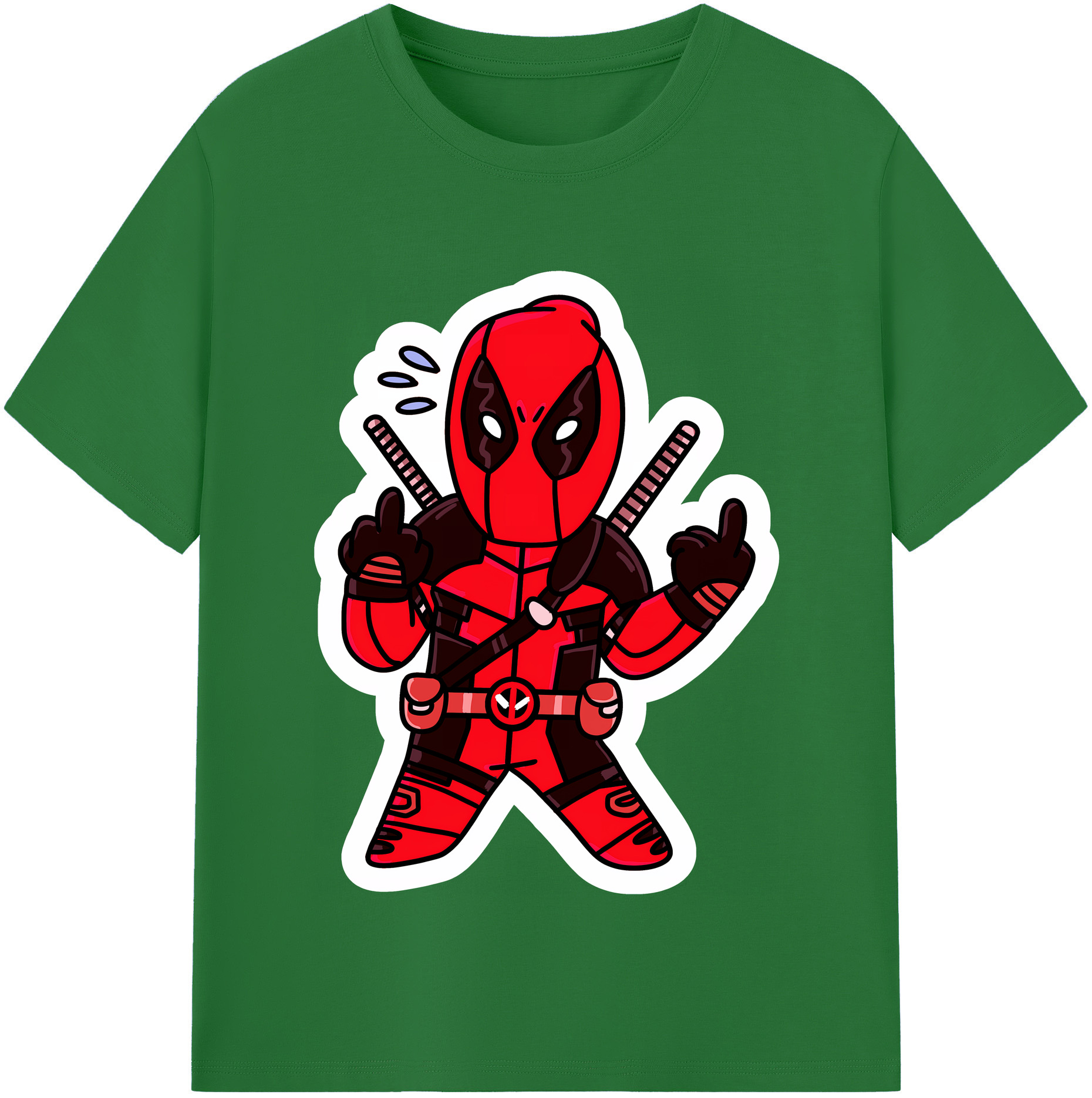 （画像用） Deadpool デッドプール 綿100％半袖Tシャツ（フロントプリント）