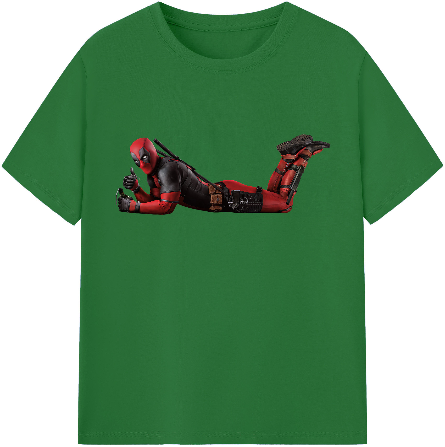 （画像用） Deadpool デッドプール 綿100％半袖Tシャツ（フロントプリント）