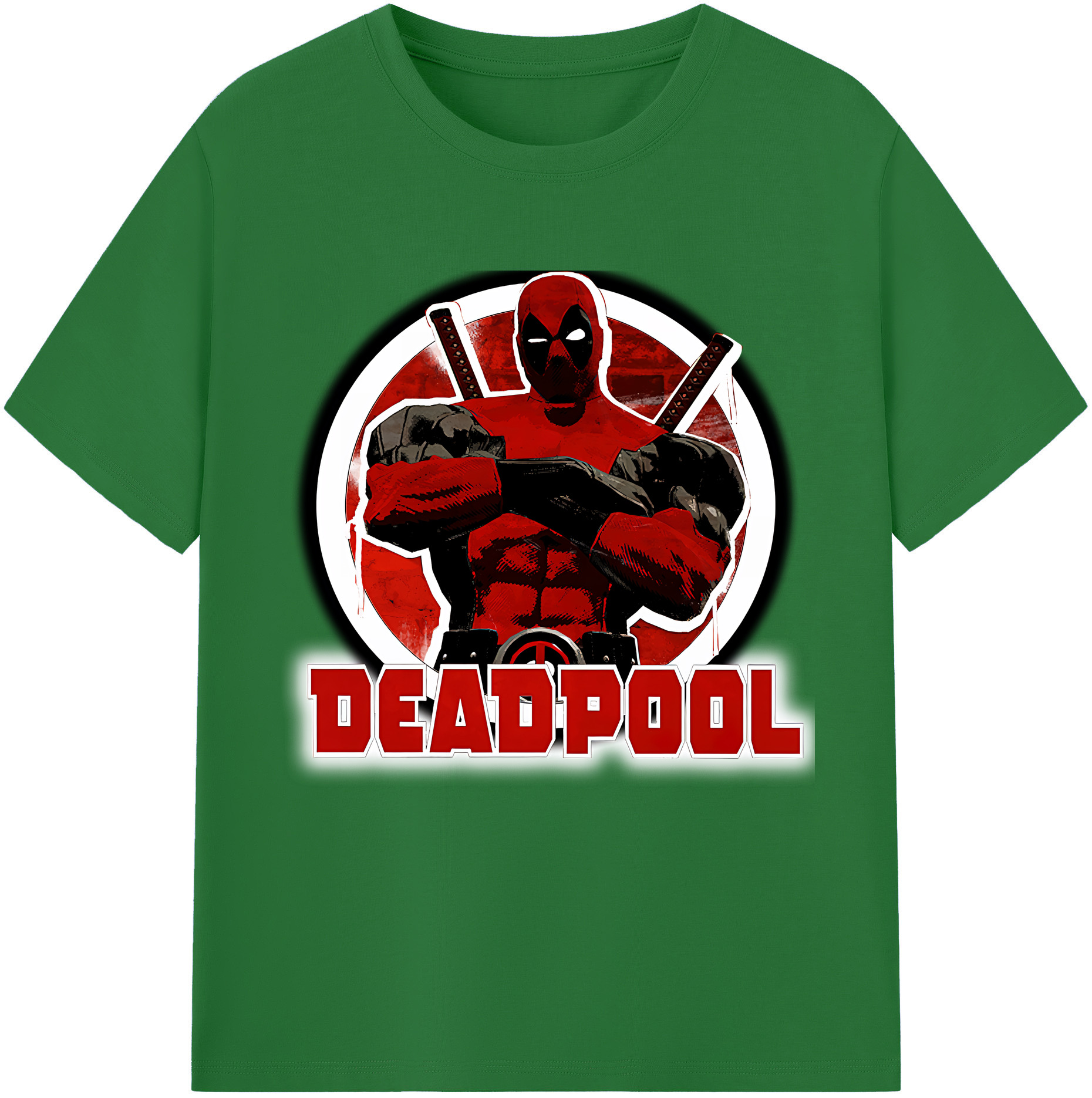 （画像用） Deadpool デッドプール 綿100％半袖Tシャツ（フロントプリント）