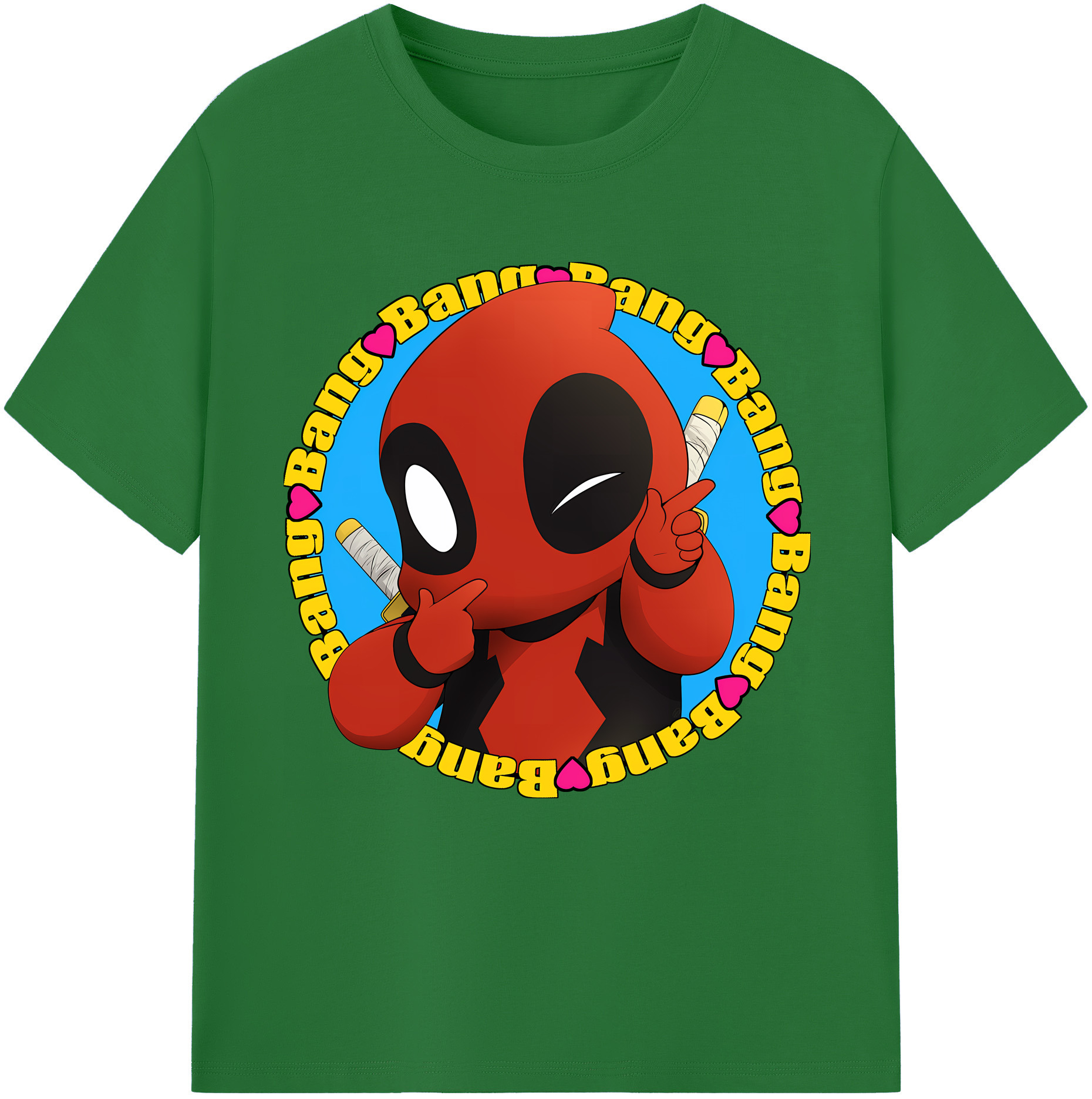 （画像用） Deadpool デッドプール 綿100％半袖Tシャツ（フロントプリント）