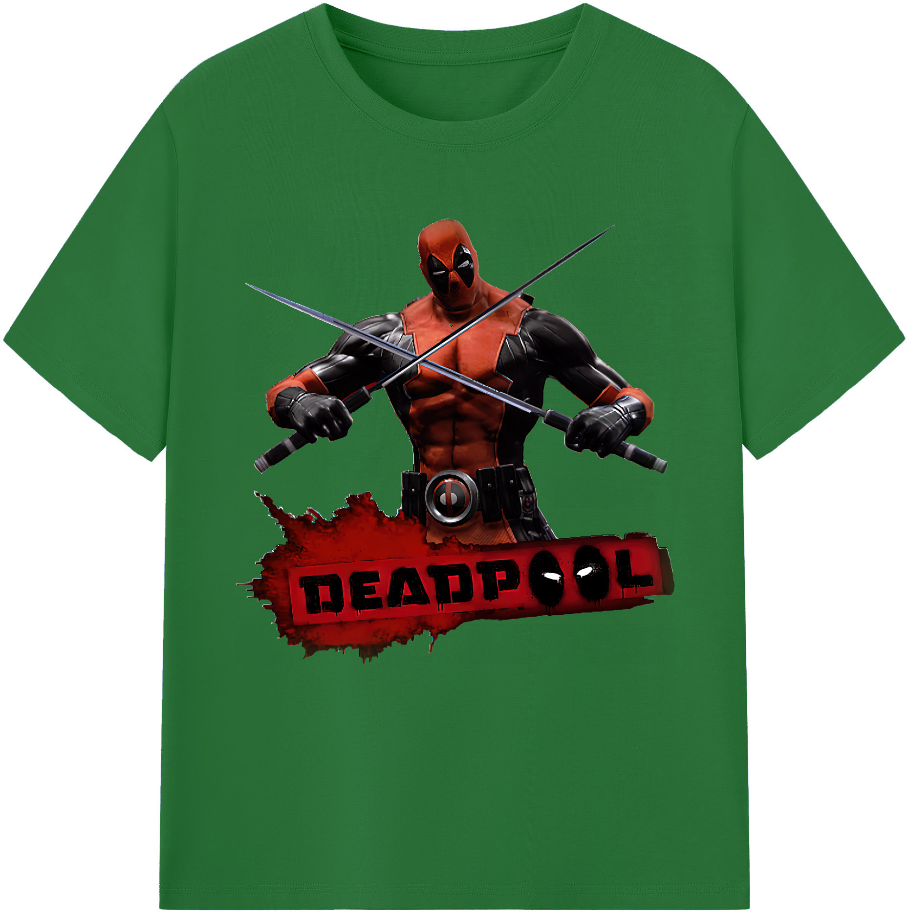 （画像用） Deadpool デッドプール 綿100％半袖Tシャツ（フロントプリント）
