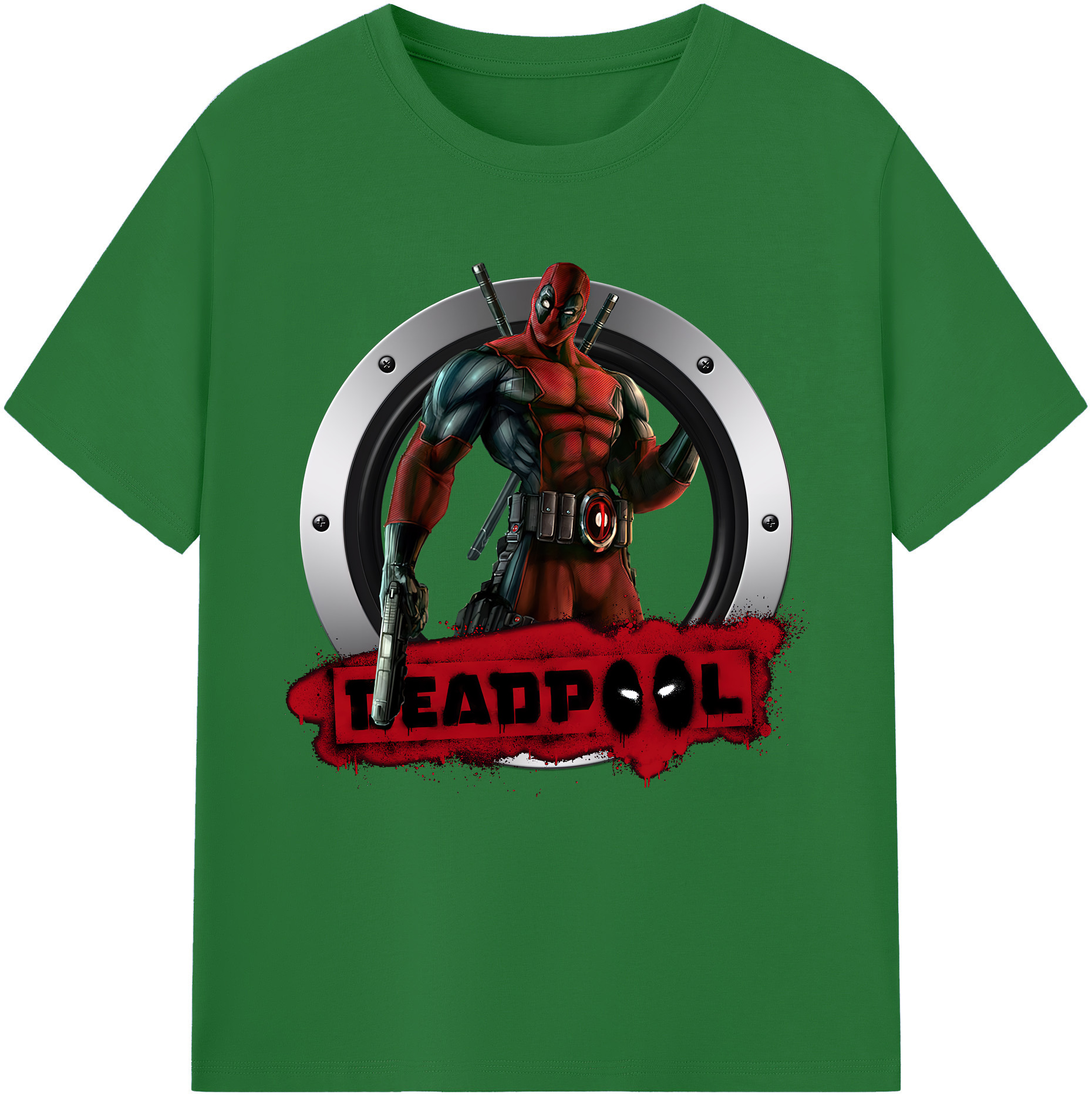 （画像用） Deadpool デッドプール 綿100％半袖Tシャツ（フロントプリント）